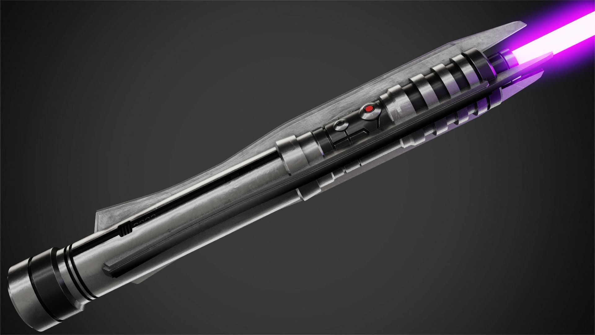 Star Wars Darth Revan Purple Lightsaber for Cosplay 3D print model_3