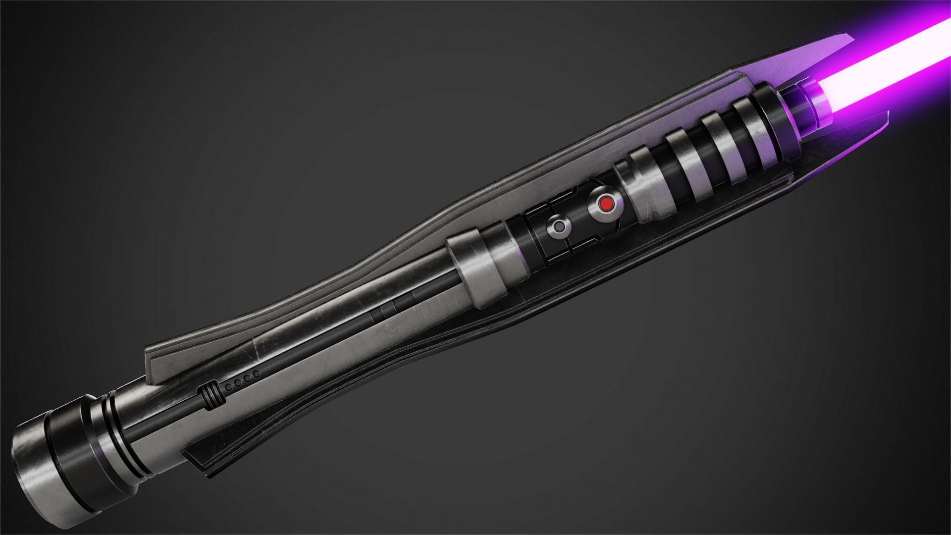 Star Wars Darth Revan Purple Lightsaber for Cosplay 3D print model_2
