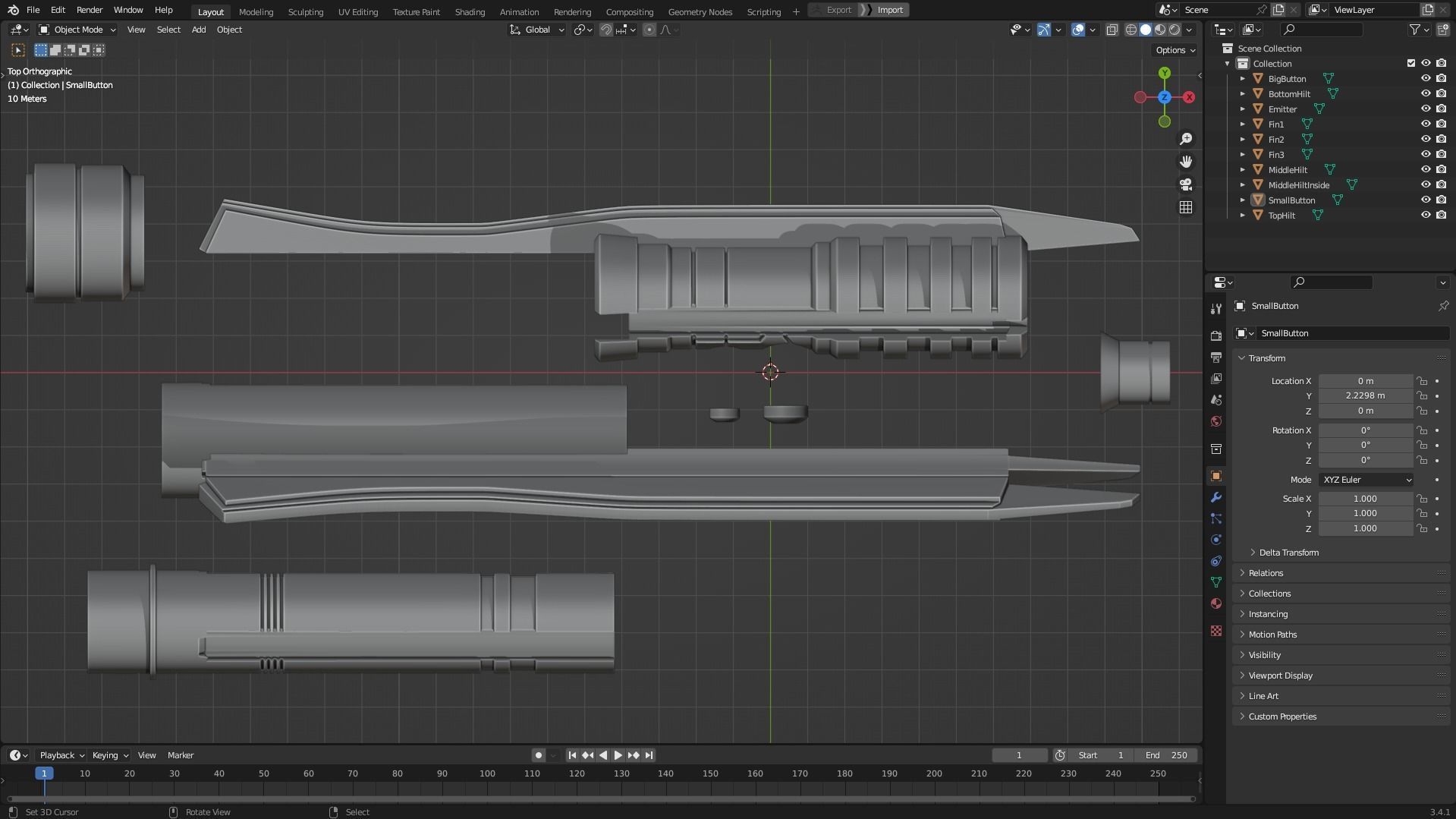 Star Wars Darth Revan Purple Lightsaber for Cosplay 3D print model_10