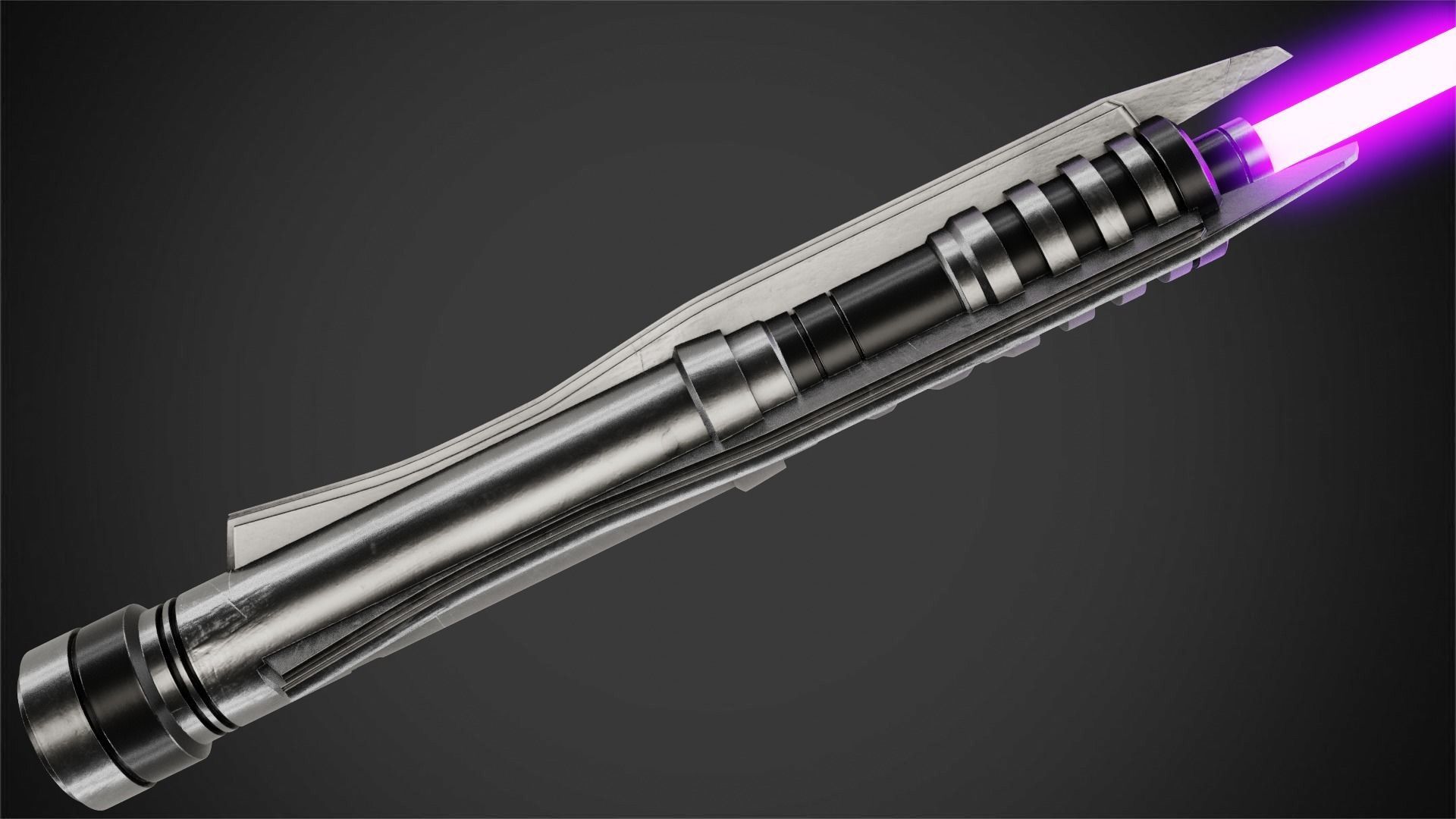 Star Wars Darth Revan Purple Lightsaber for Cosplay 3D print model_8