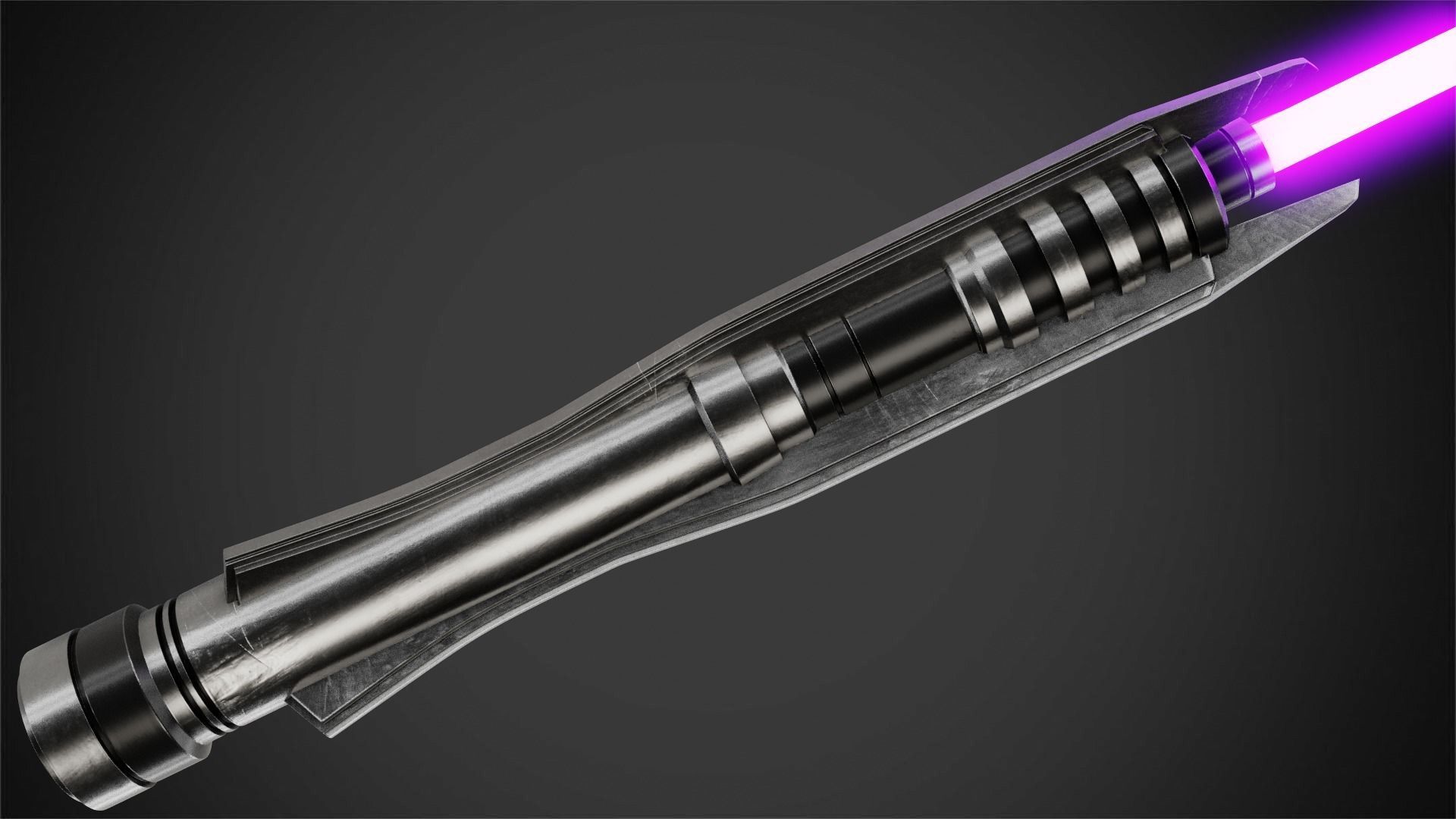 Star Wars Darth Revan Purple Lightsaber for Cosplay 3D print model_7