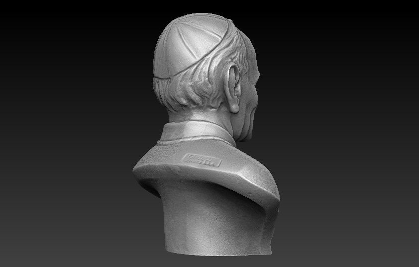 Pope John Paul Bust 3D print model_6