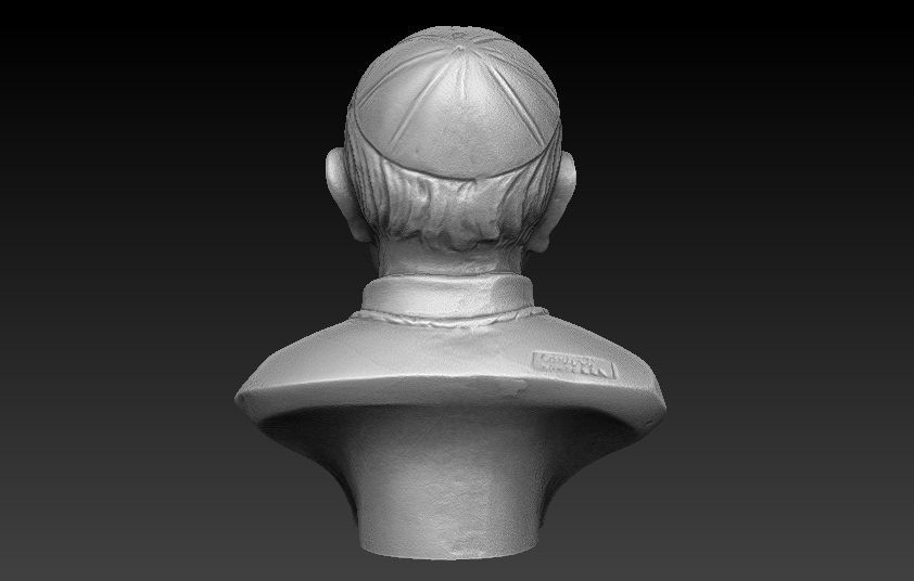 Pope John Paul Bust 3D print model_5