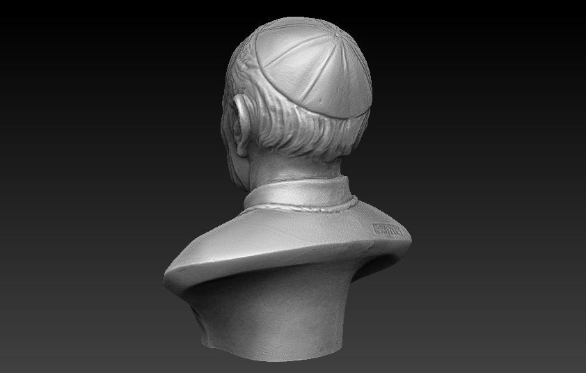 Pope John Paul Bust 3D print model_4