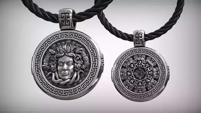 Medusa Gorgona Head Snake Ancient Greece Antique Pendant 3D print model