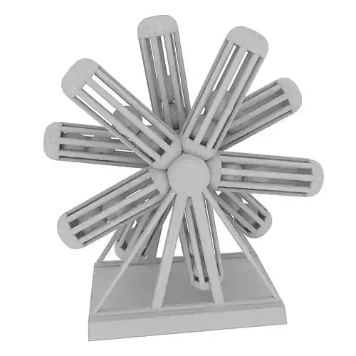 Wheel animation with layers 3D model