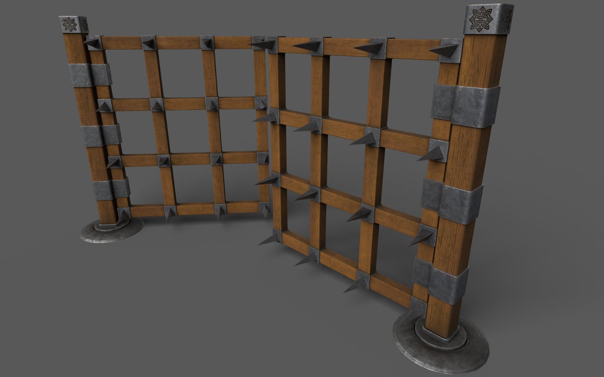 SpikeWall-Trap Low-poly 3D model_2