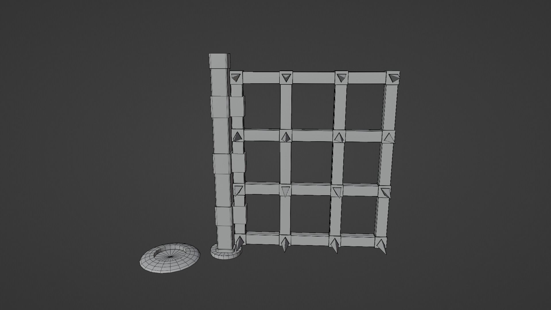 SpikeWall-Trap Low-poly 3D model_7