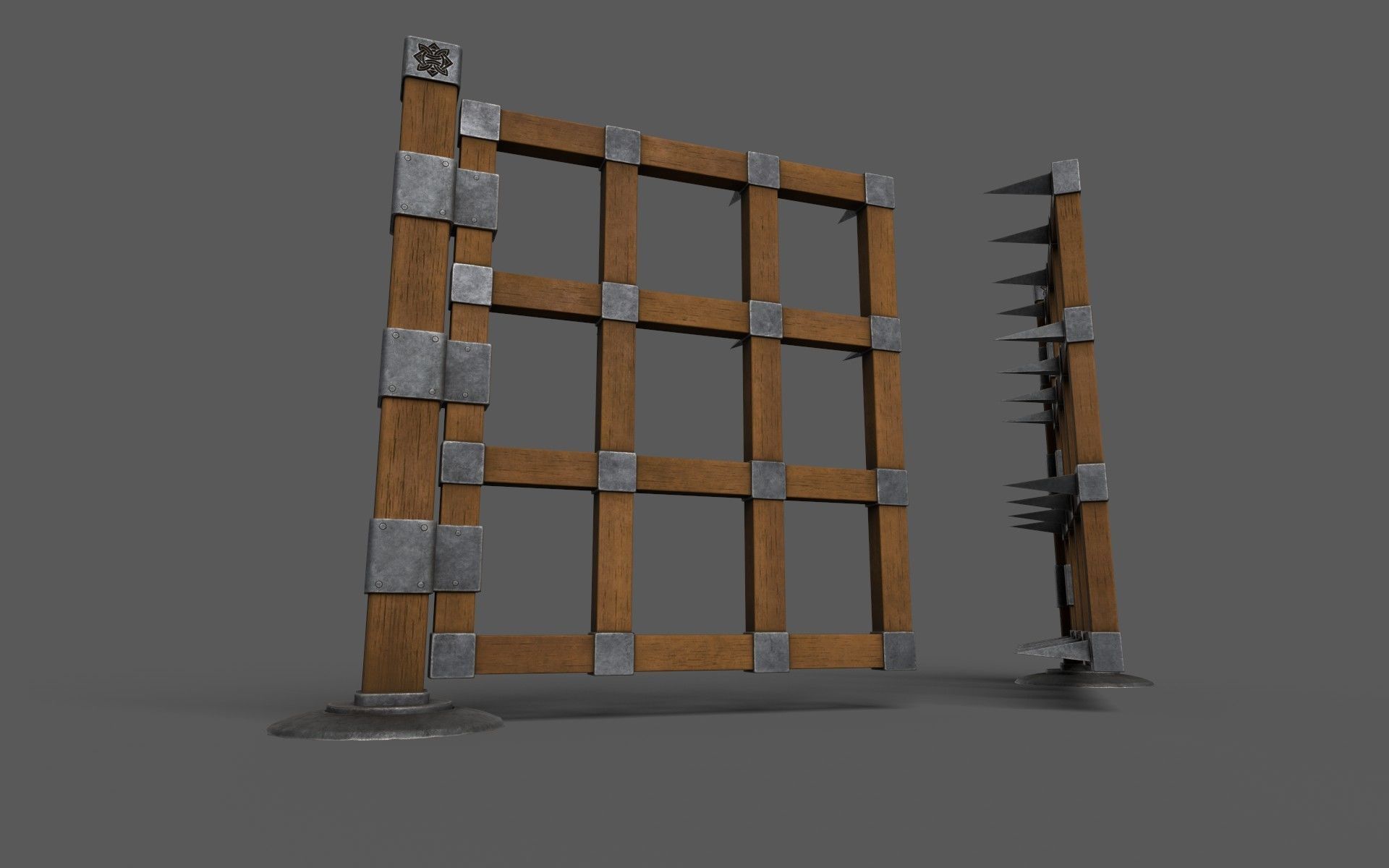 SpikeWall-Trap Low-poly 3D model_5
