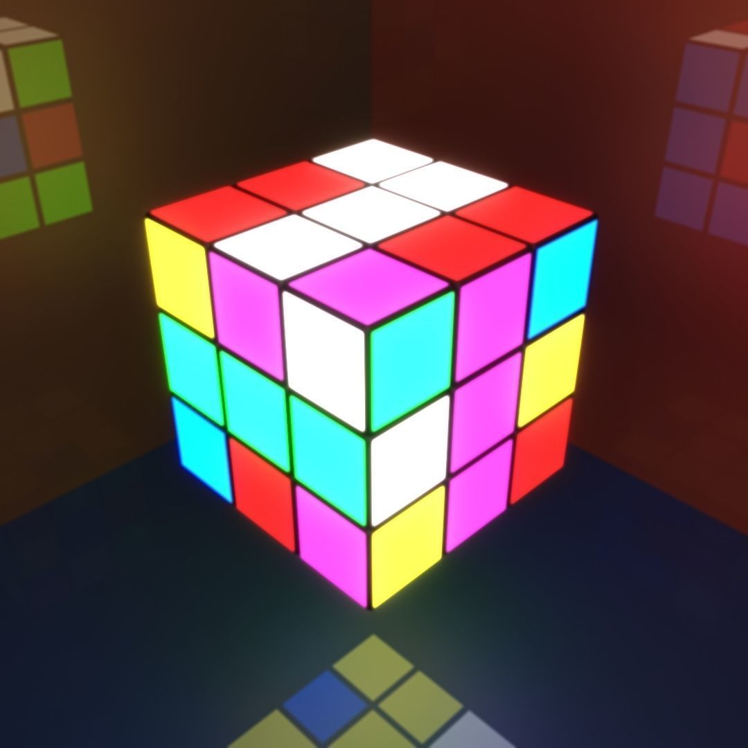 Rubik cube 3D model_1