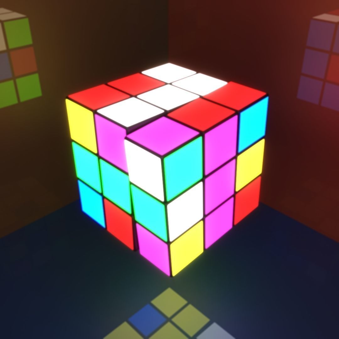 Rubik cube 3D model_4