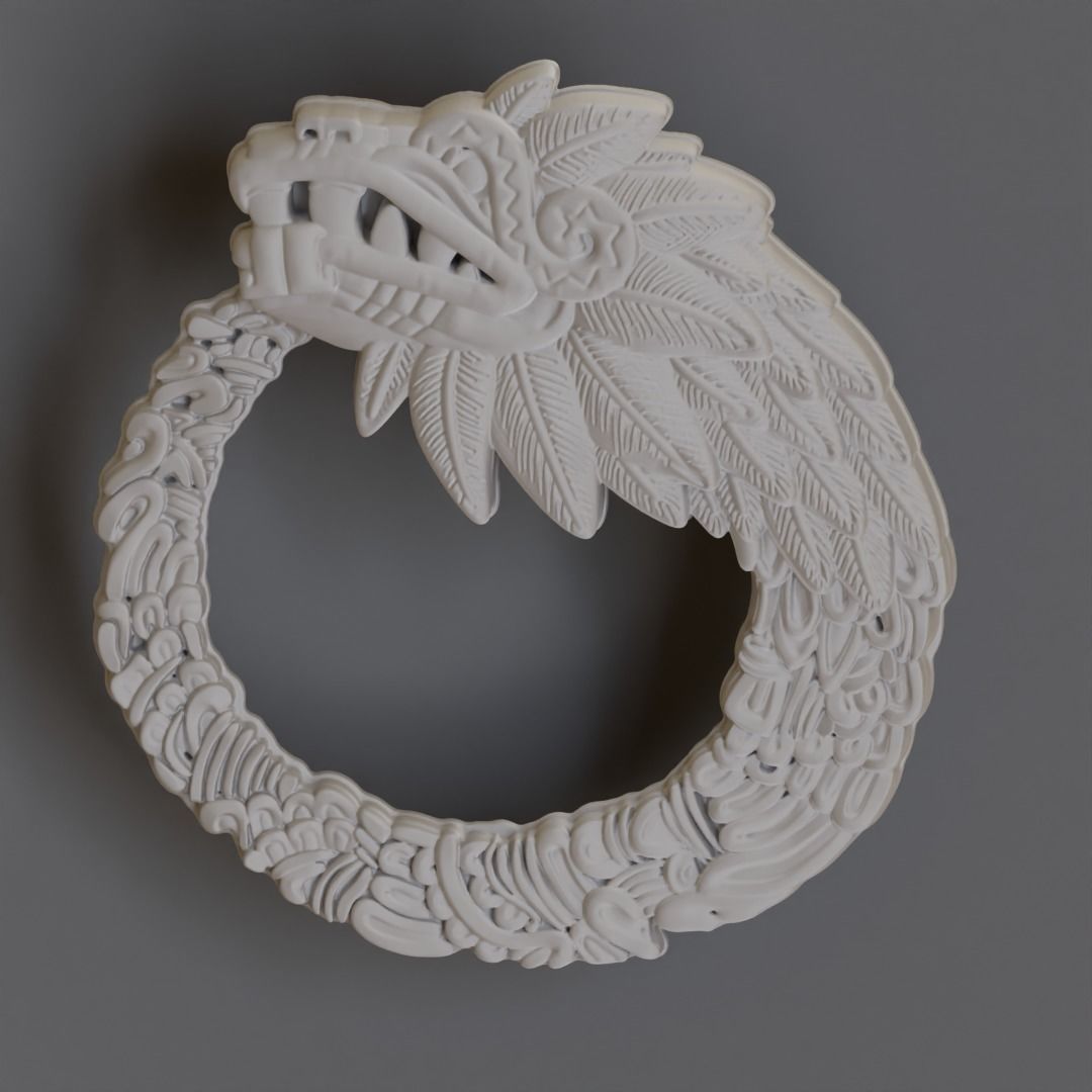 Quetzalcoatl Pendant 3D print model_5