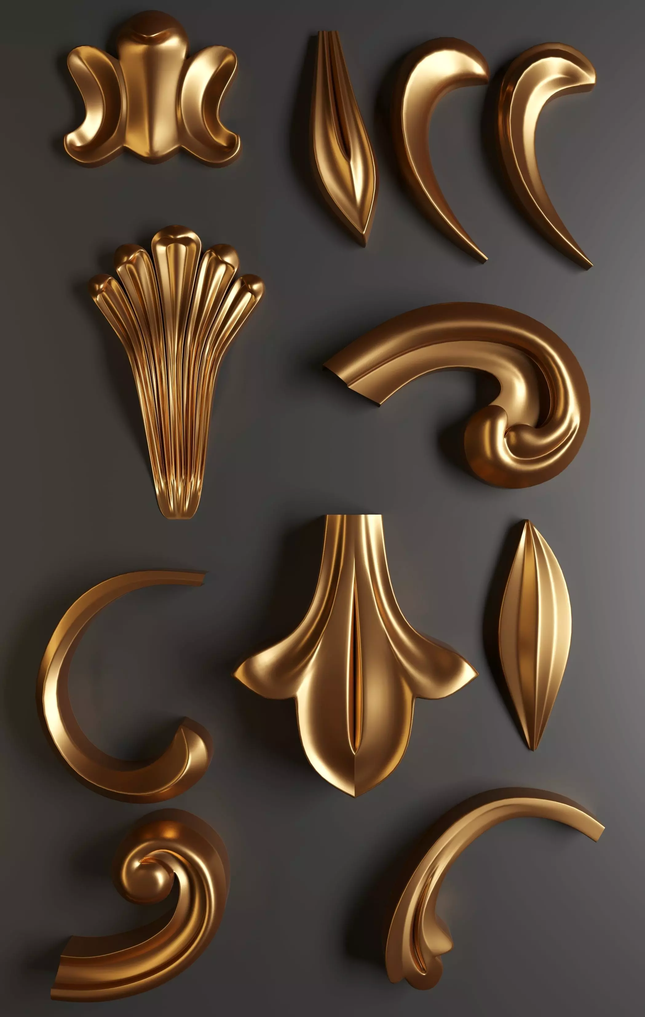 ornament Low-poly 3D model_0