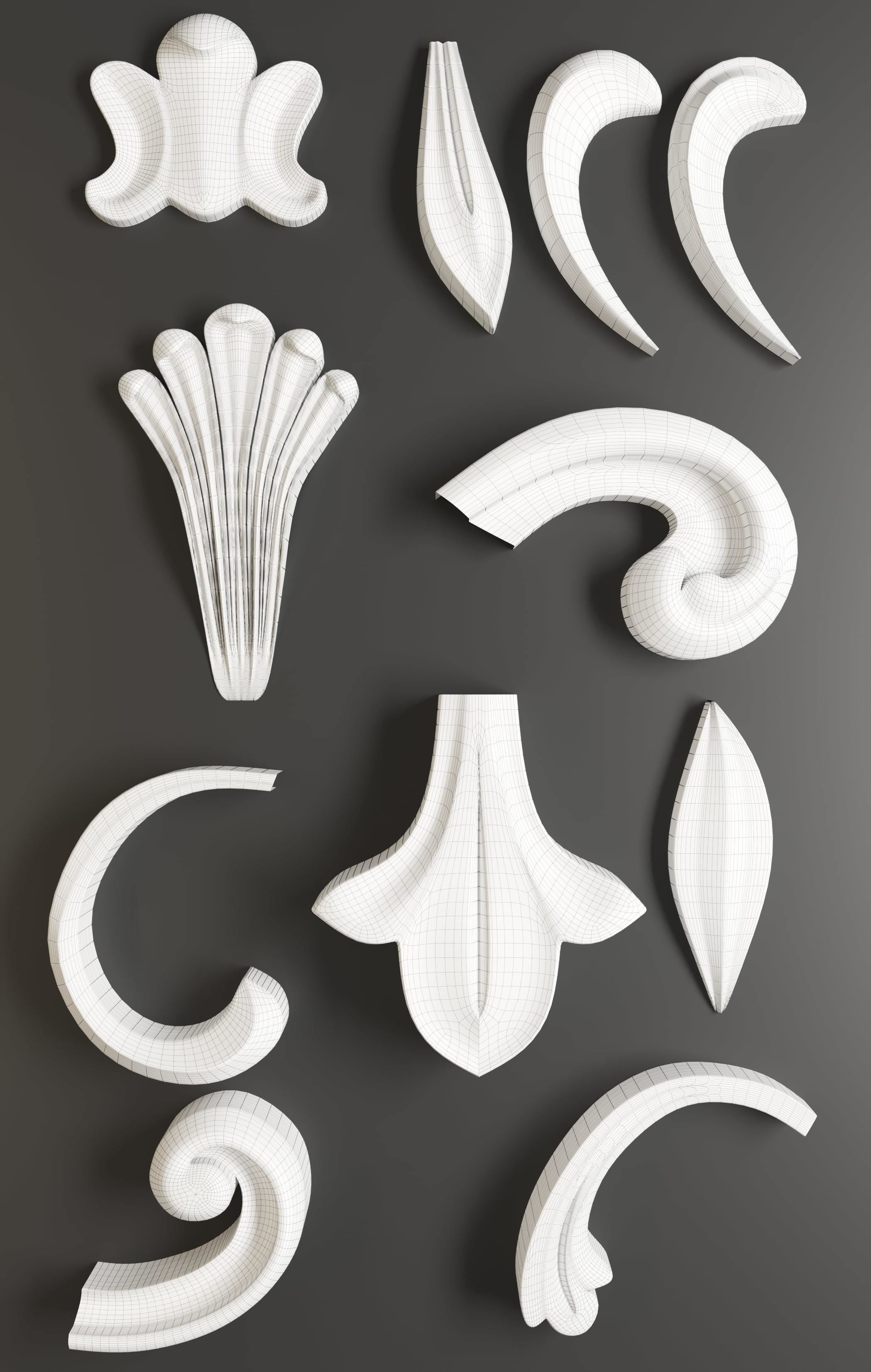 ornament Low-poly 3D model_2