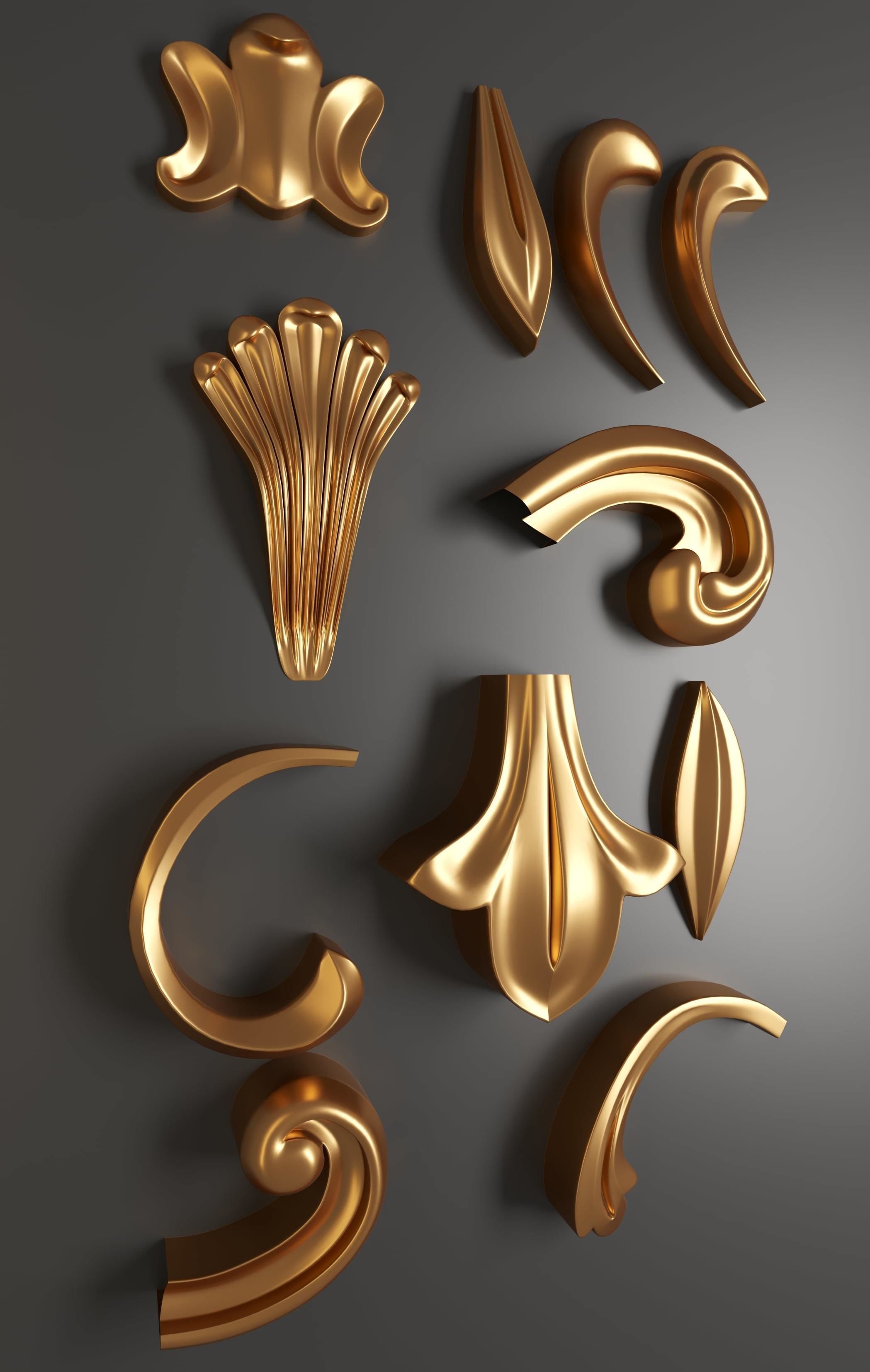 ornament Low-poly 3D model_1