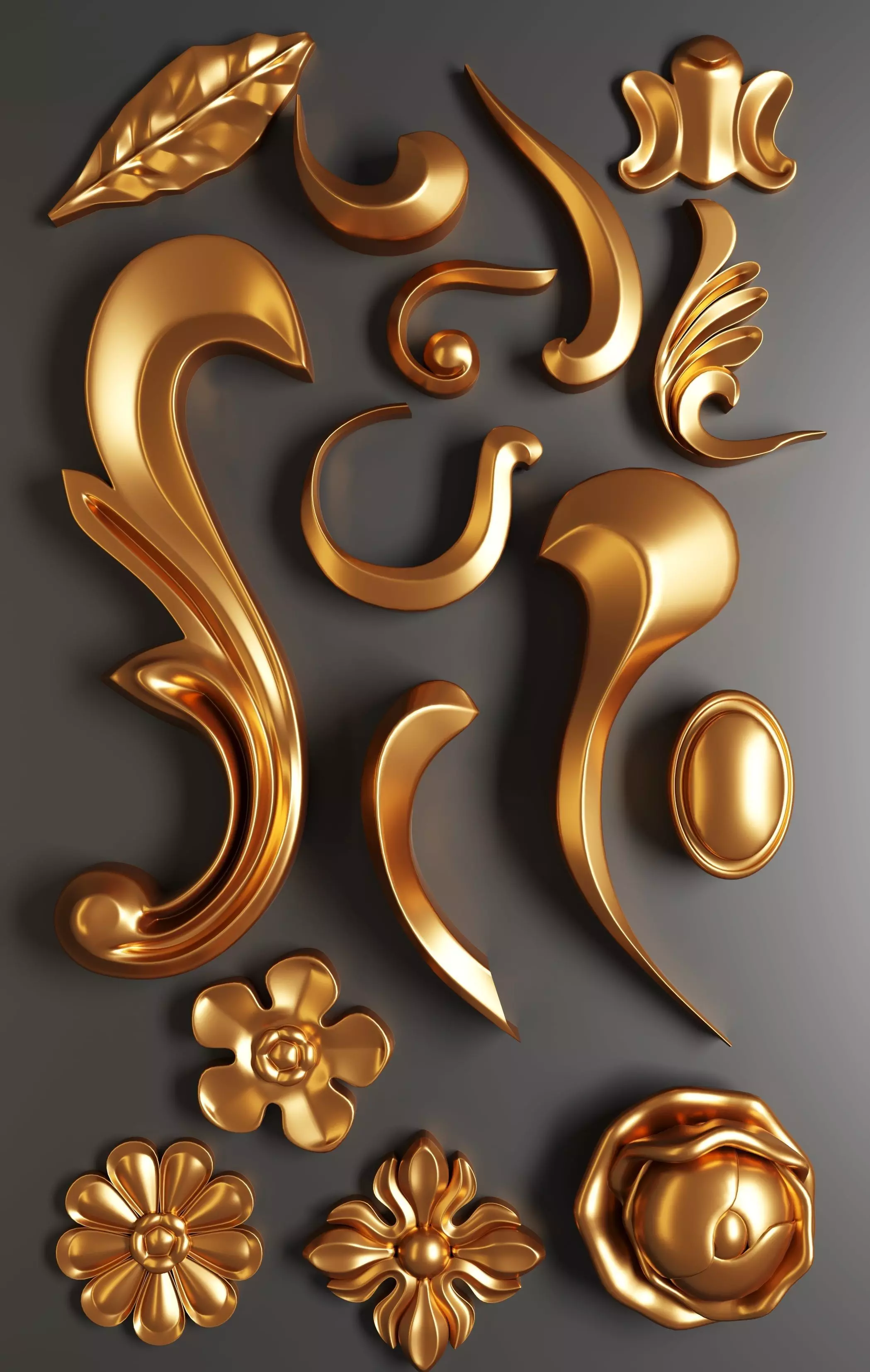 ornament Low-poly 3D model_0