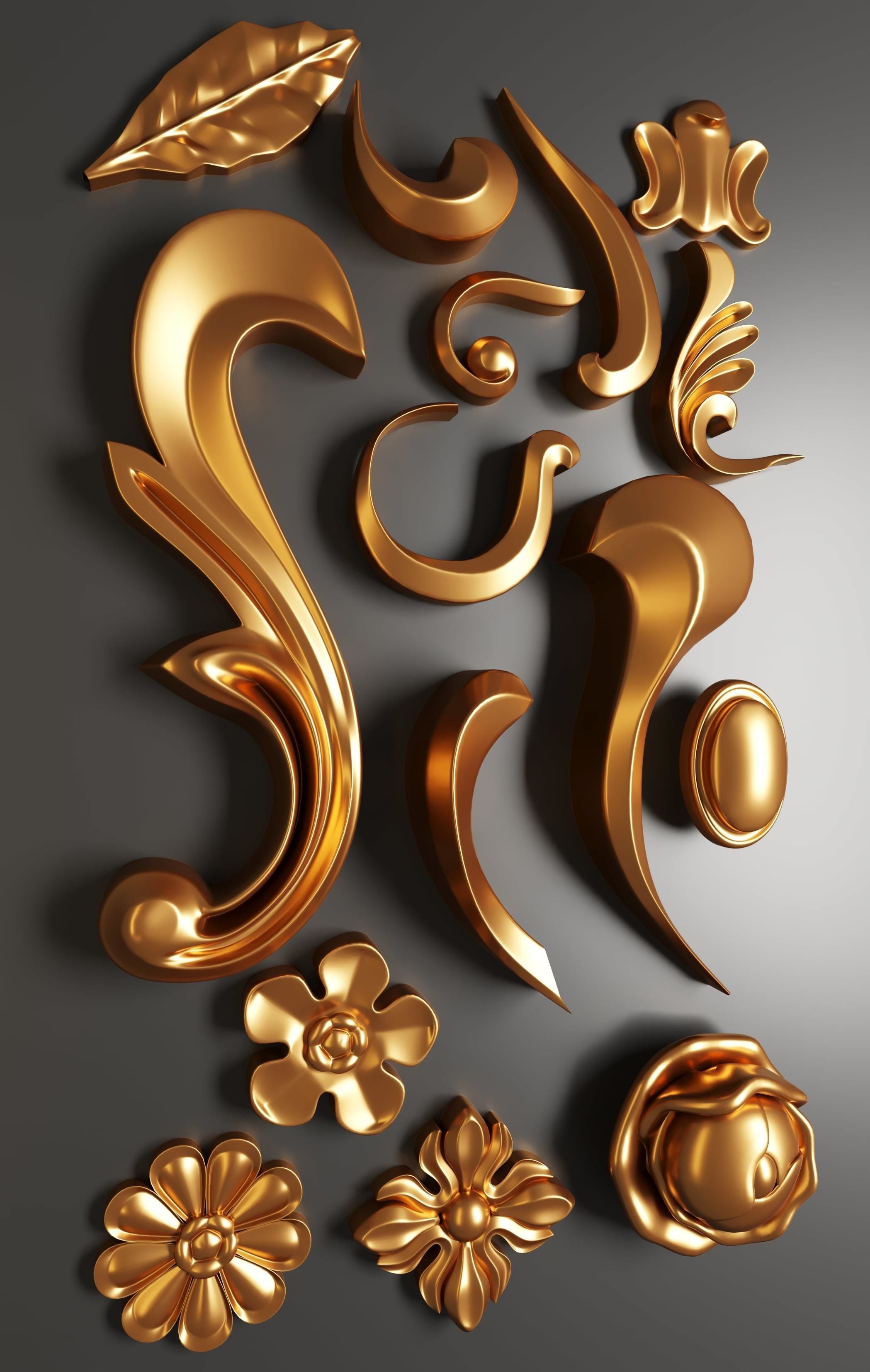 ornament Low-poly 3D model_1