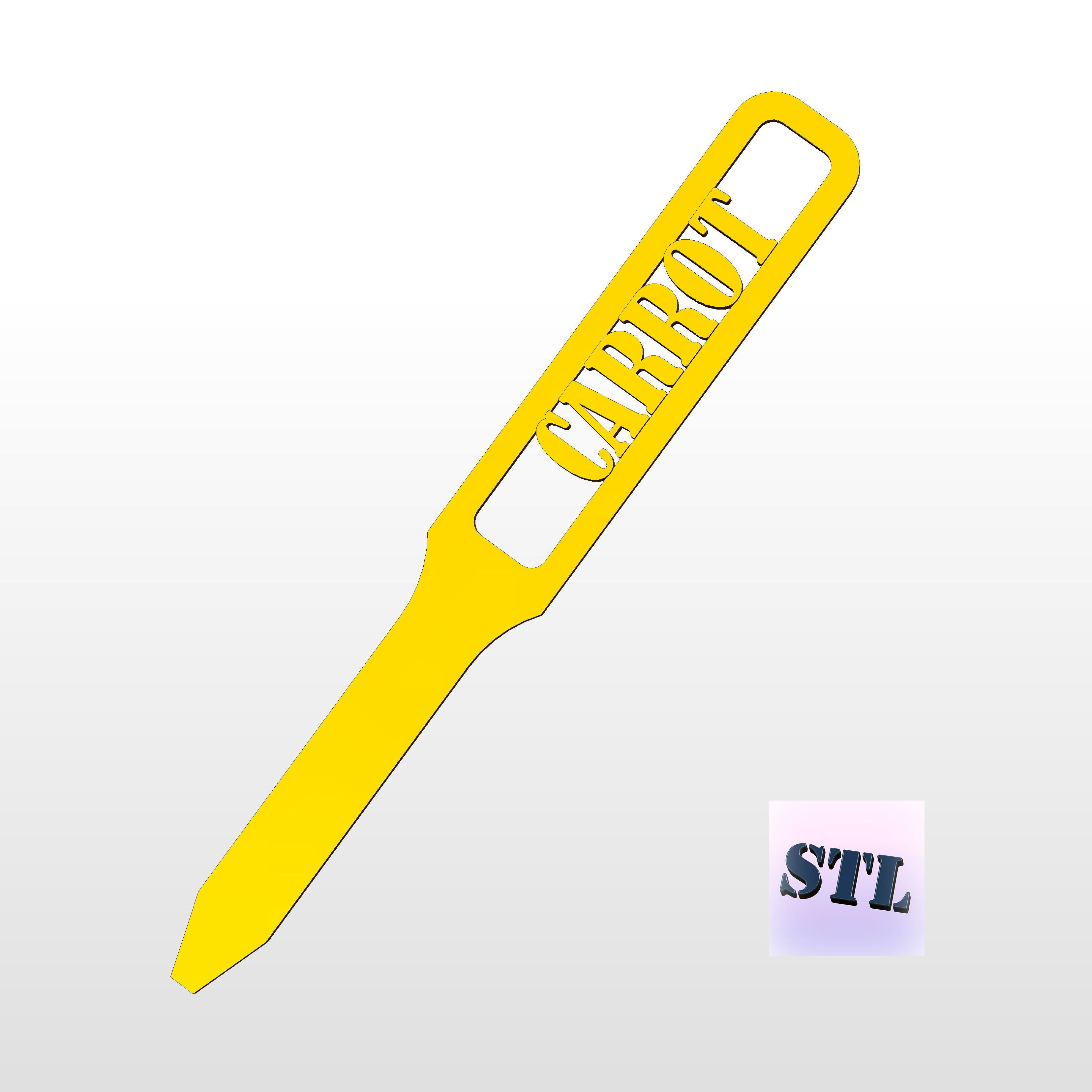 3D Printed Garden Marker for Carrots 3D print model_2