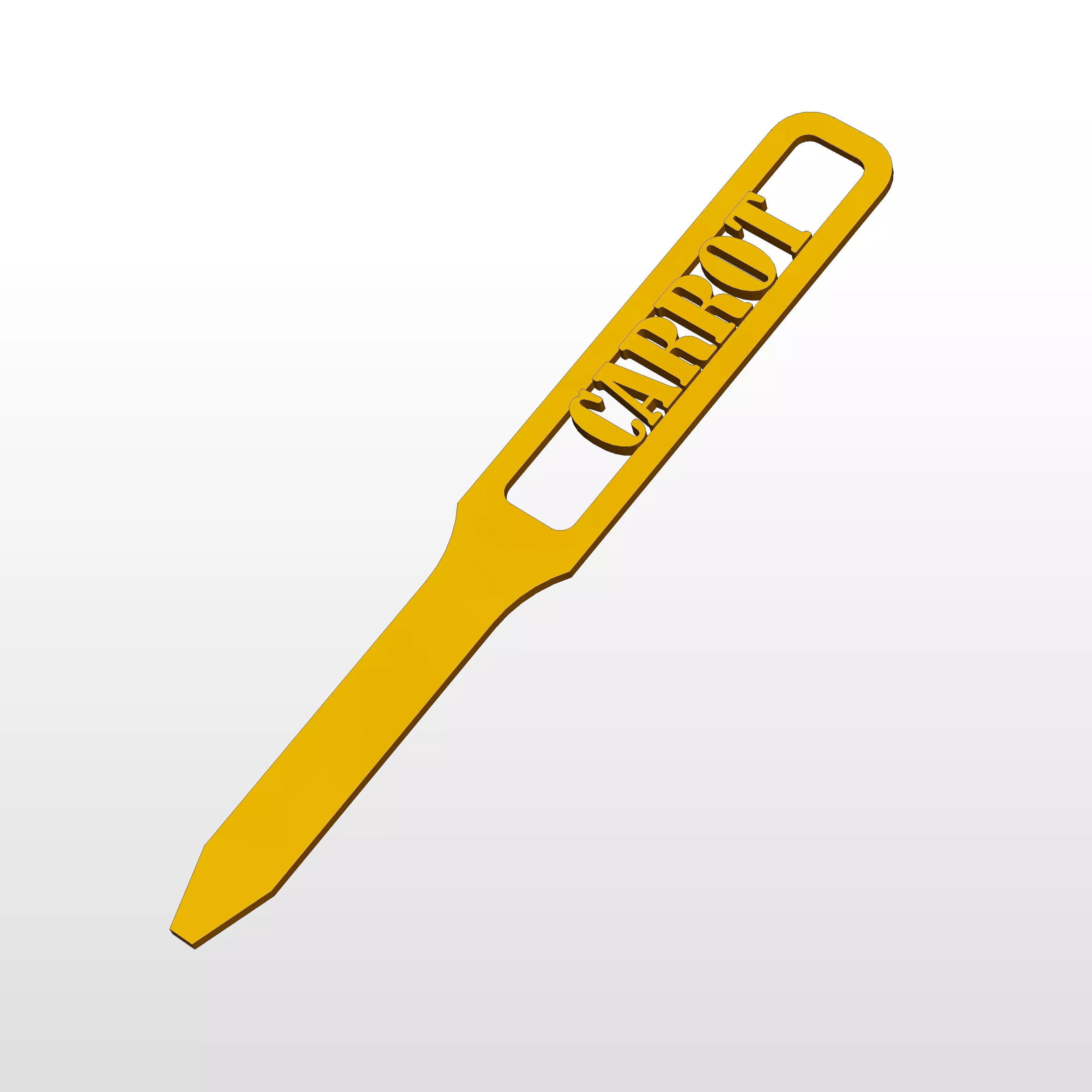 3D Printed Garden Marker for Carrots 3D print model_0