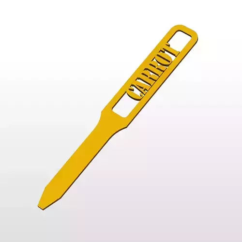3D Printed Garden Marker for Carrots 3D print model