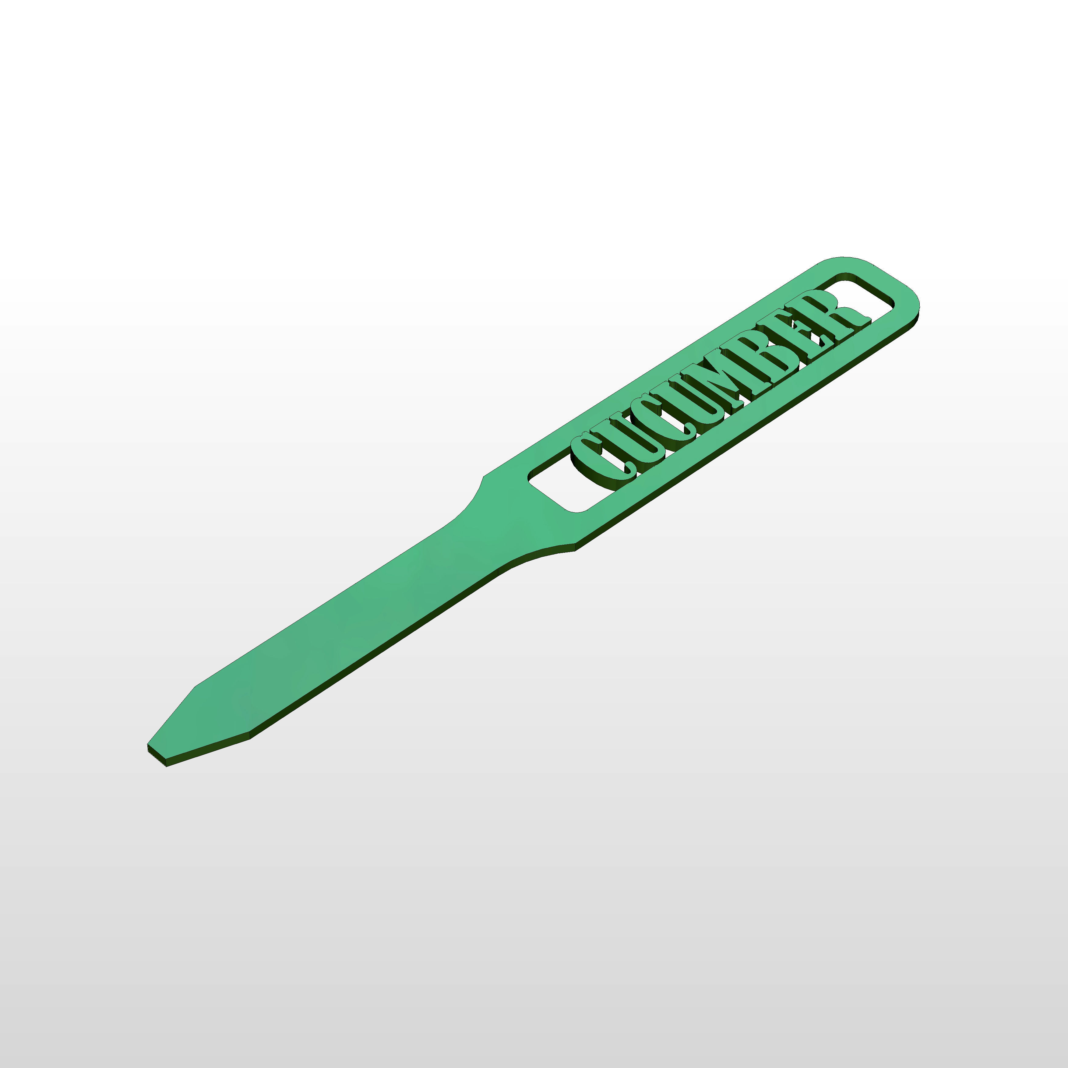 3D Printed Garden Marker for Cucumbers 3D print model_12