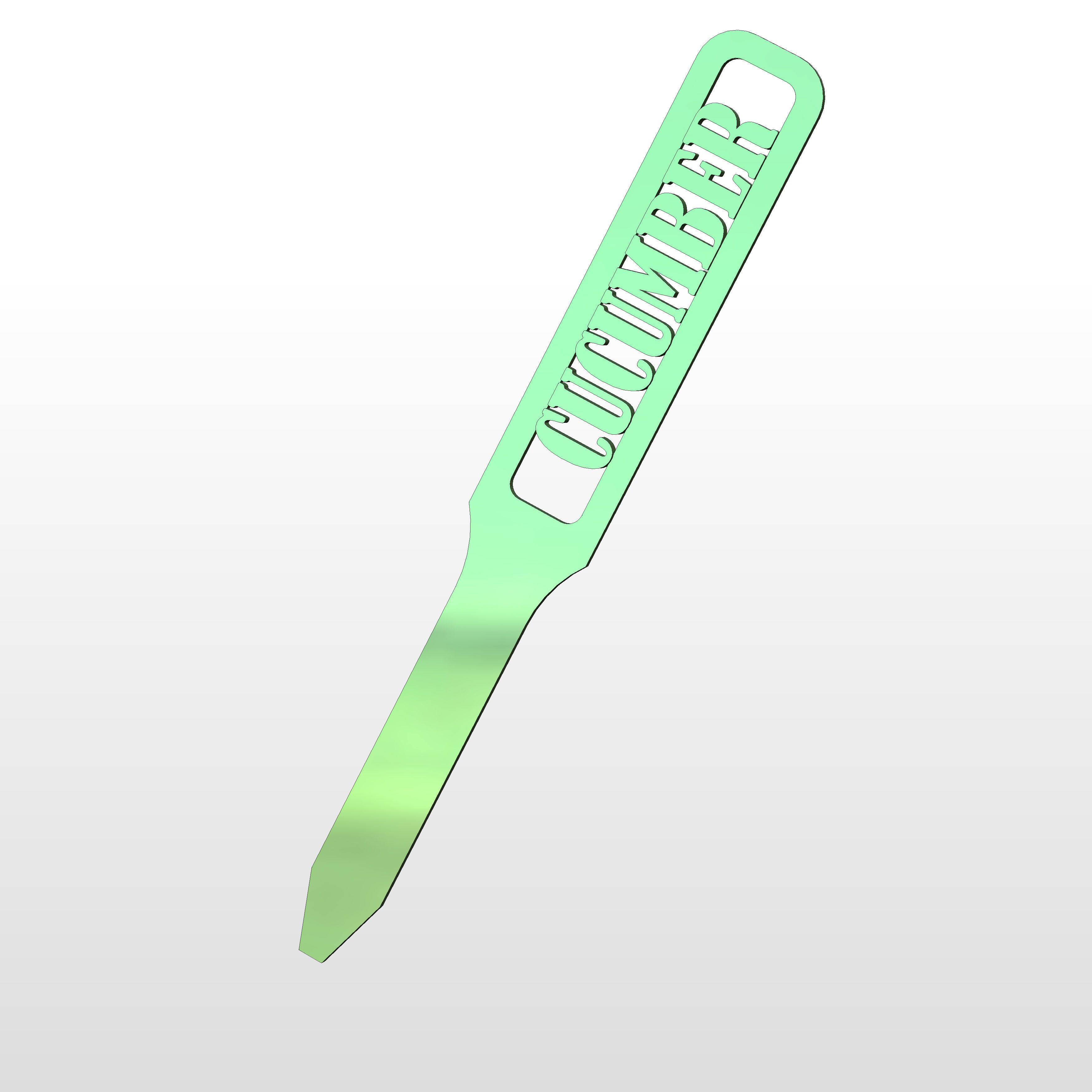 3D Printed Garden Marker for Cucumbers 3D print model_9