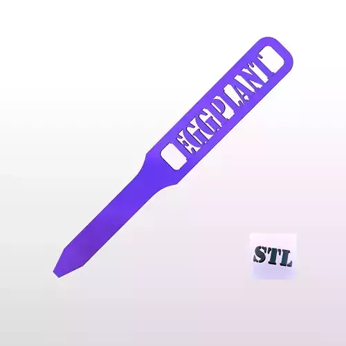 3D Printed Garden Marker for Eggplant 3D print model