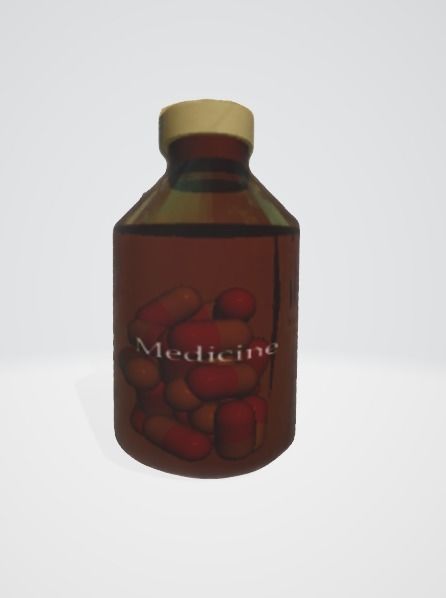Pill Bottle - For Medical and Pharmacy Scenes Free low-poly 3D model_1
