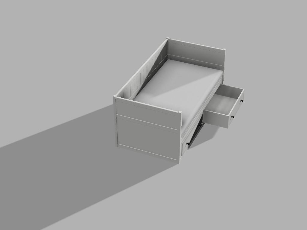 IKEA Hemnes Daybed 3d model 3D model_8