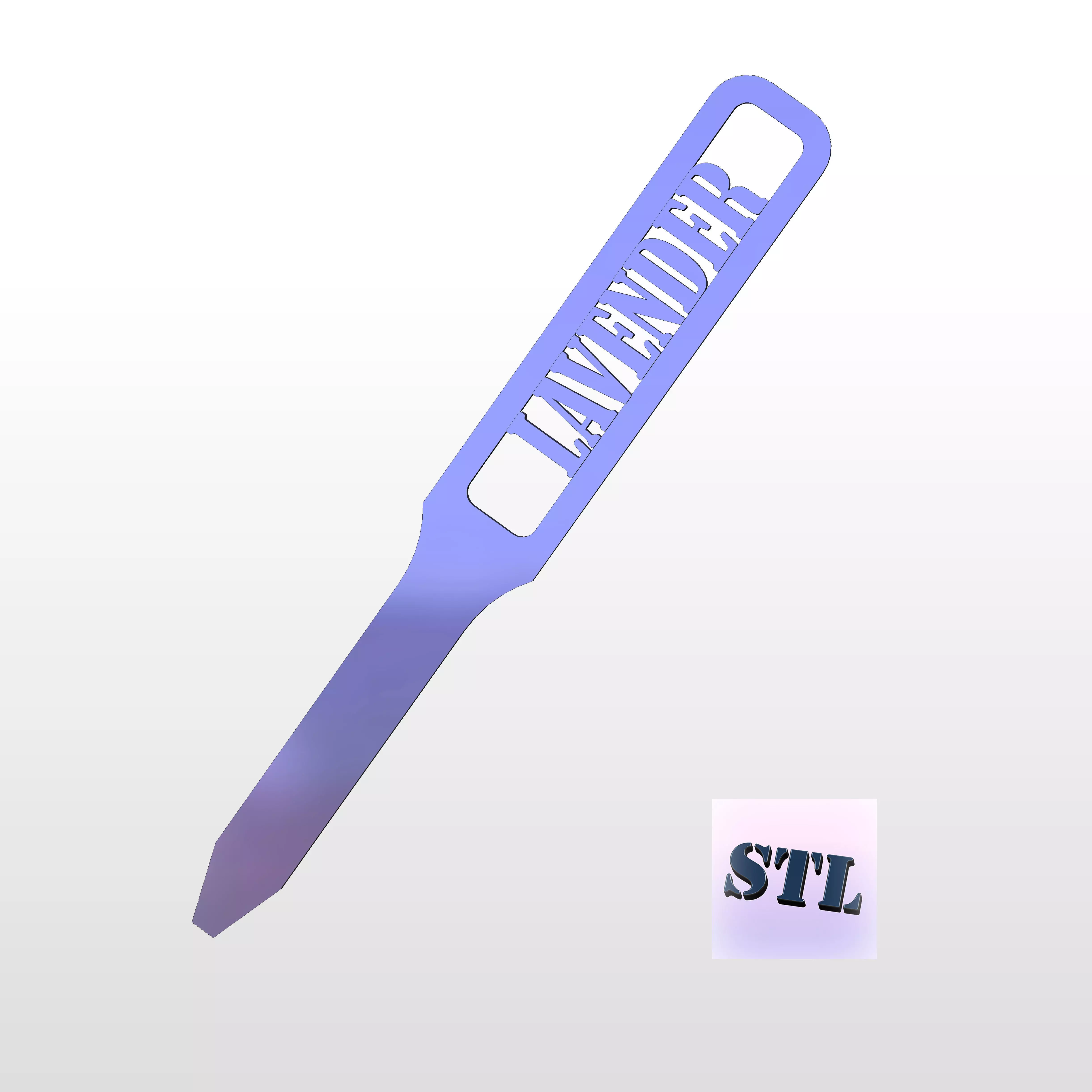 Beautiful Garden Label for Your Lavender Plant Bed 3D print model