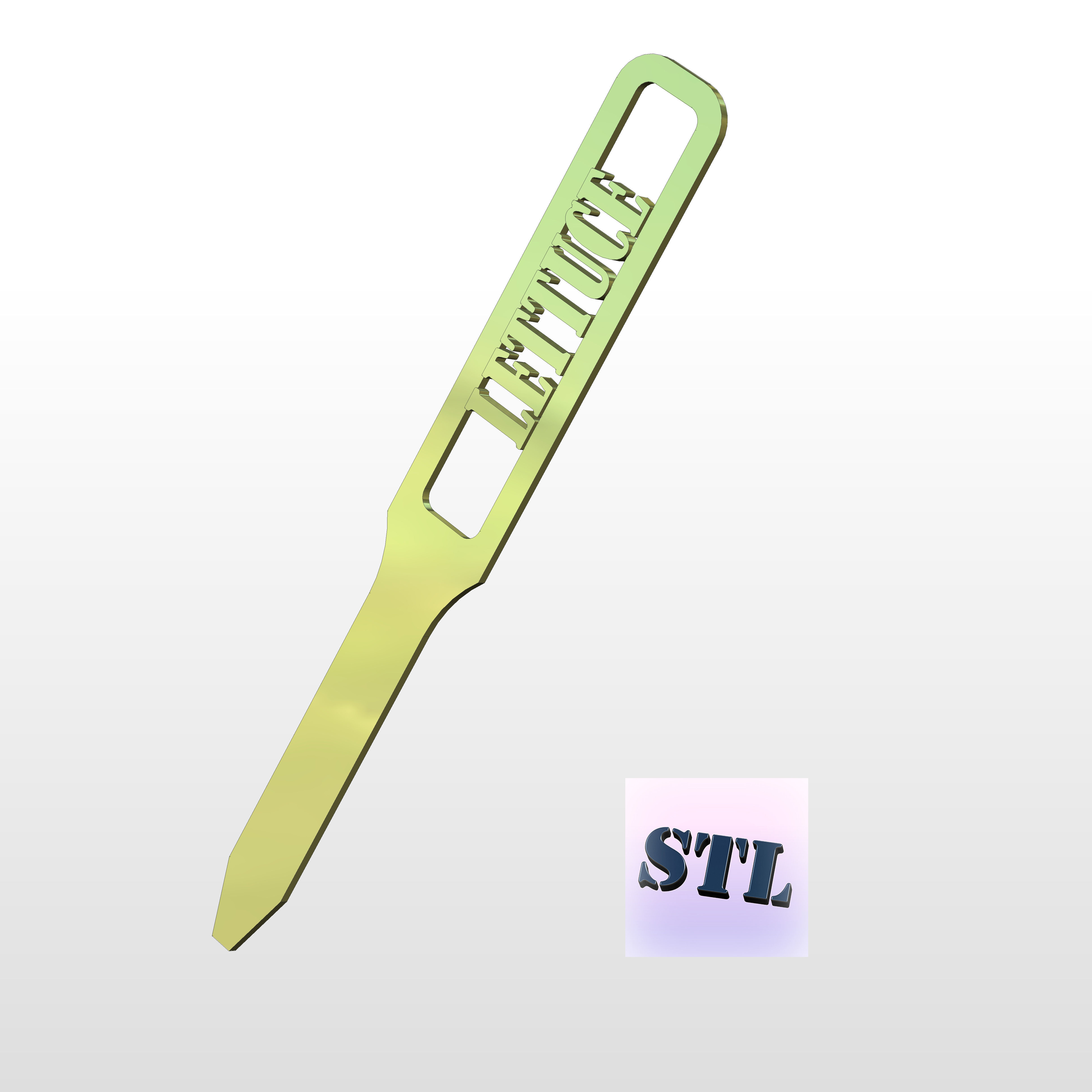 3D Printed Lettuce Garden Marker 3D print model_2