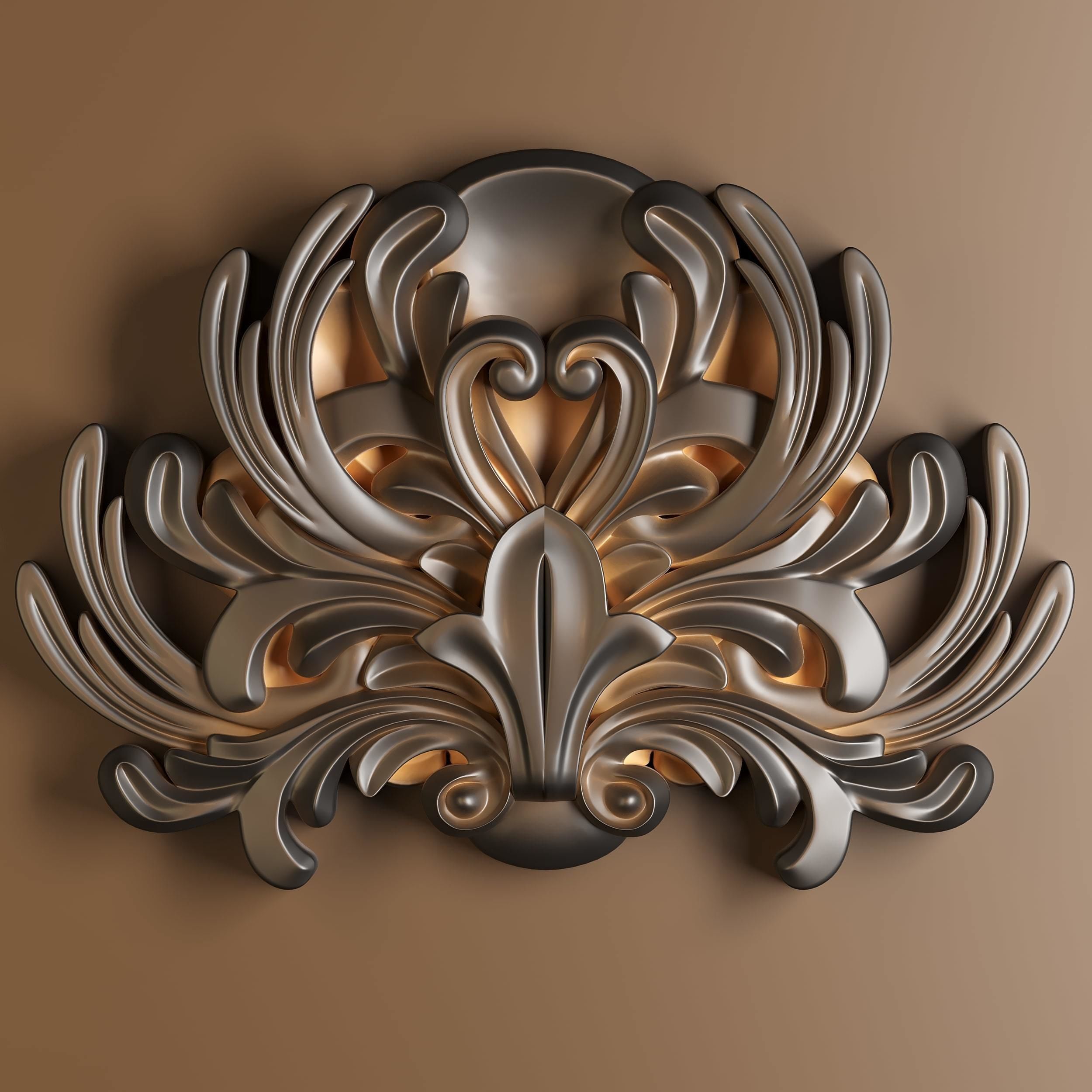 Collection of applied architectural ornaments 3D model_18