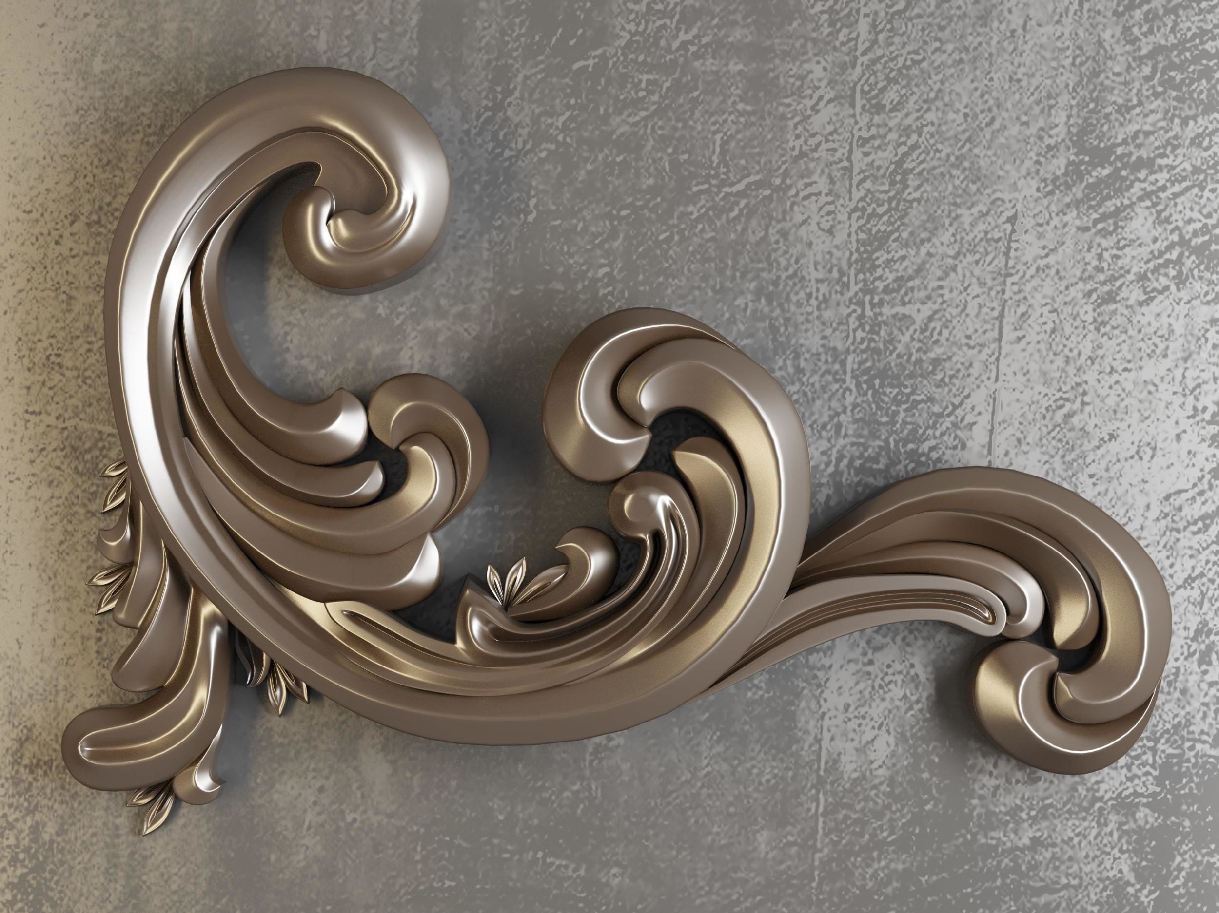 Collection of applied architectural ornaments 3D model_3