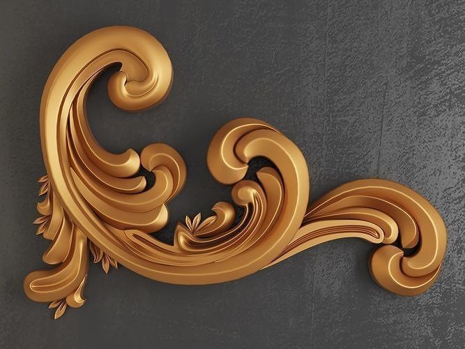 Collection of applied architectural ornaments 3D model_4