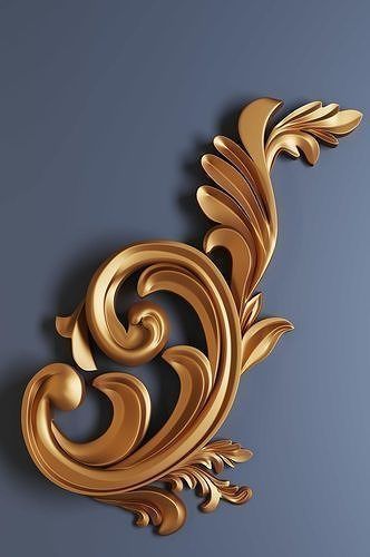 Collection of applied architectural ornaments 3D model_7