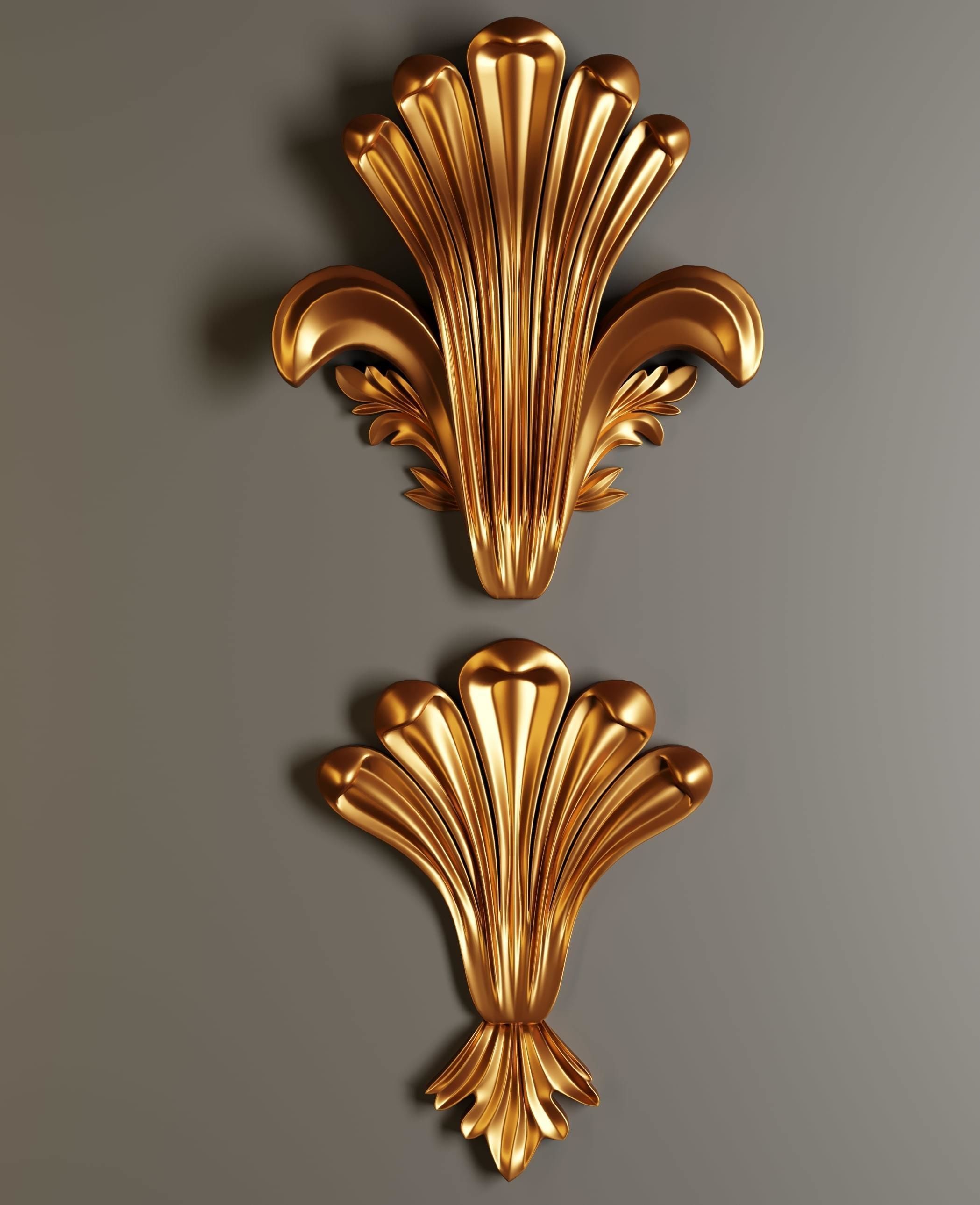 Collection of applied architectural ornaments 3D model_22