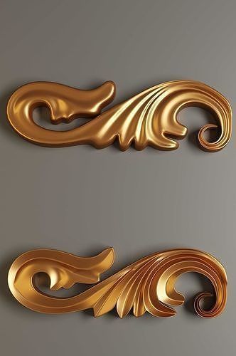 Collection of applied architectural ornaments 3D model_21