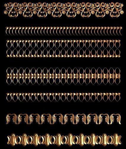 Collection of applied architectural ornaments 3D model_32