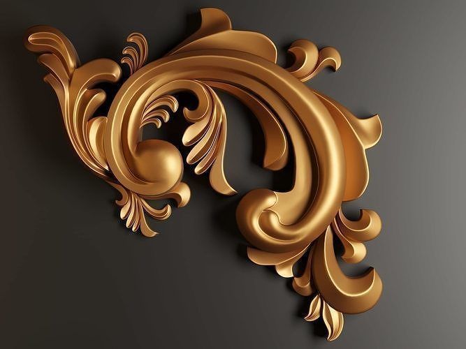 Collection of applied architectural ornaments 3D model_5