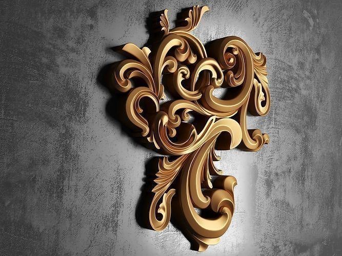 Collection of applied architectural ornaments 3D model_2