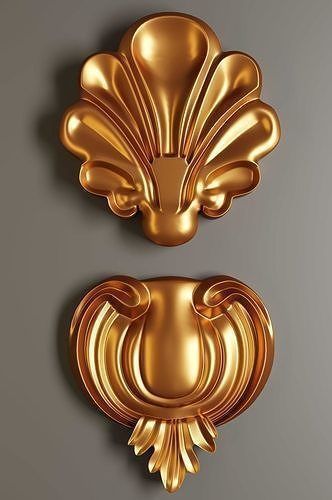 Collection of applied architectural ornaments 3D model_27