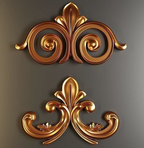 Collection of applied architectural ornaments 3D model_24