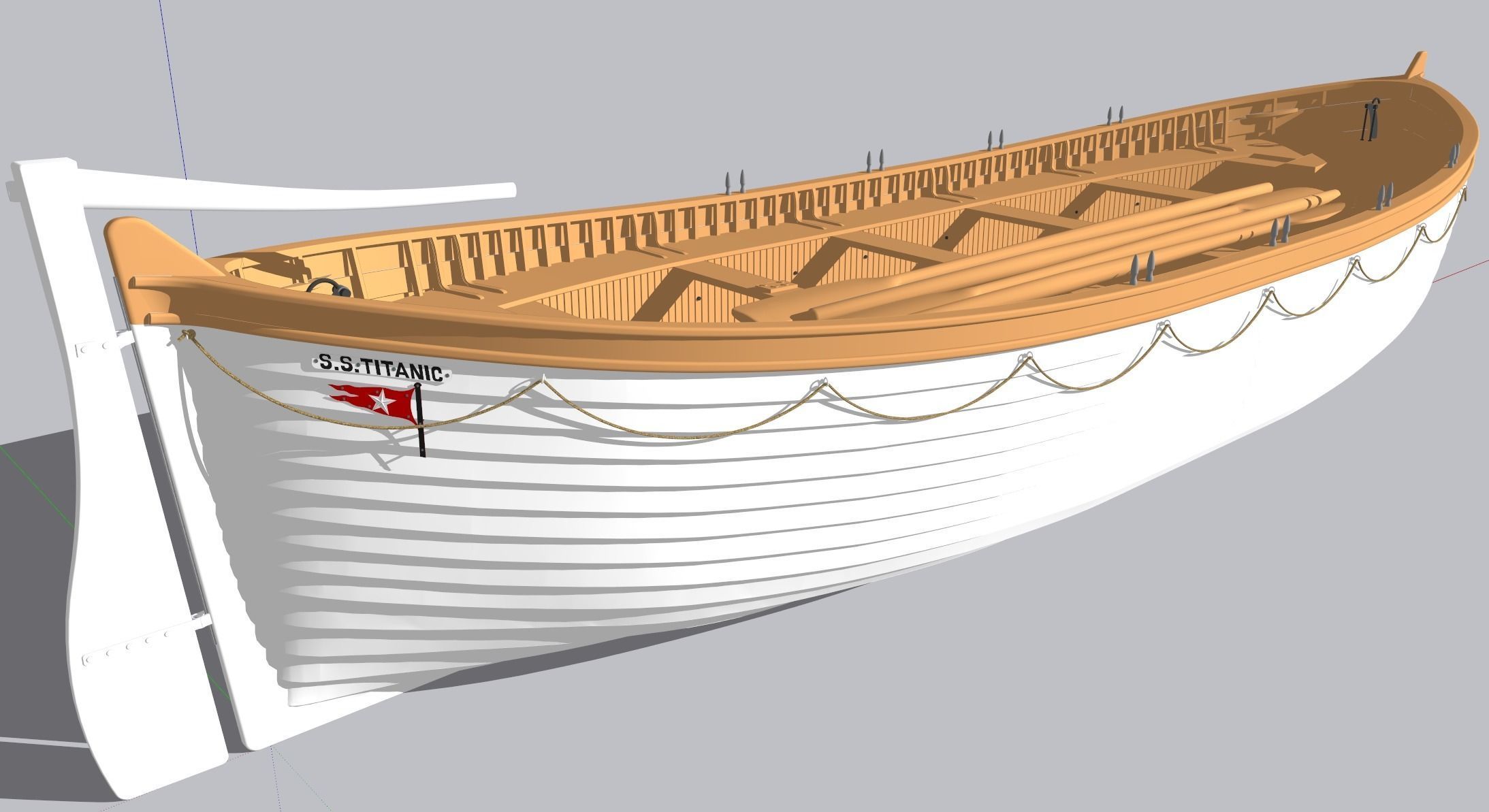 RMS Titanic Lifeboat 3D model_17