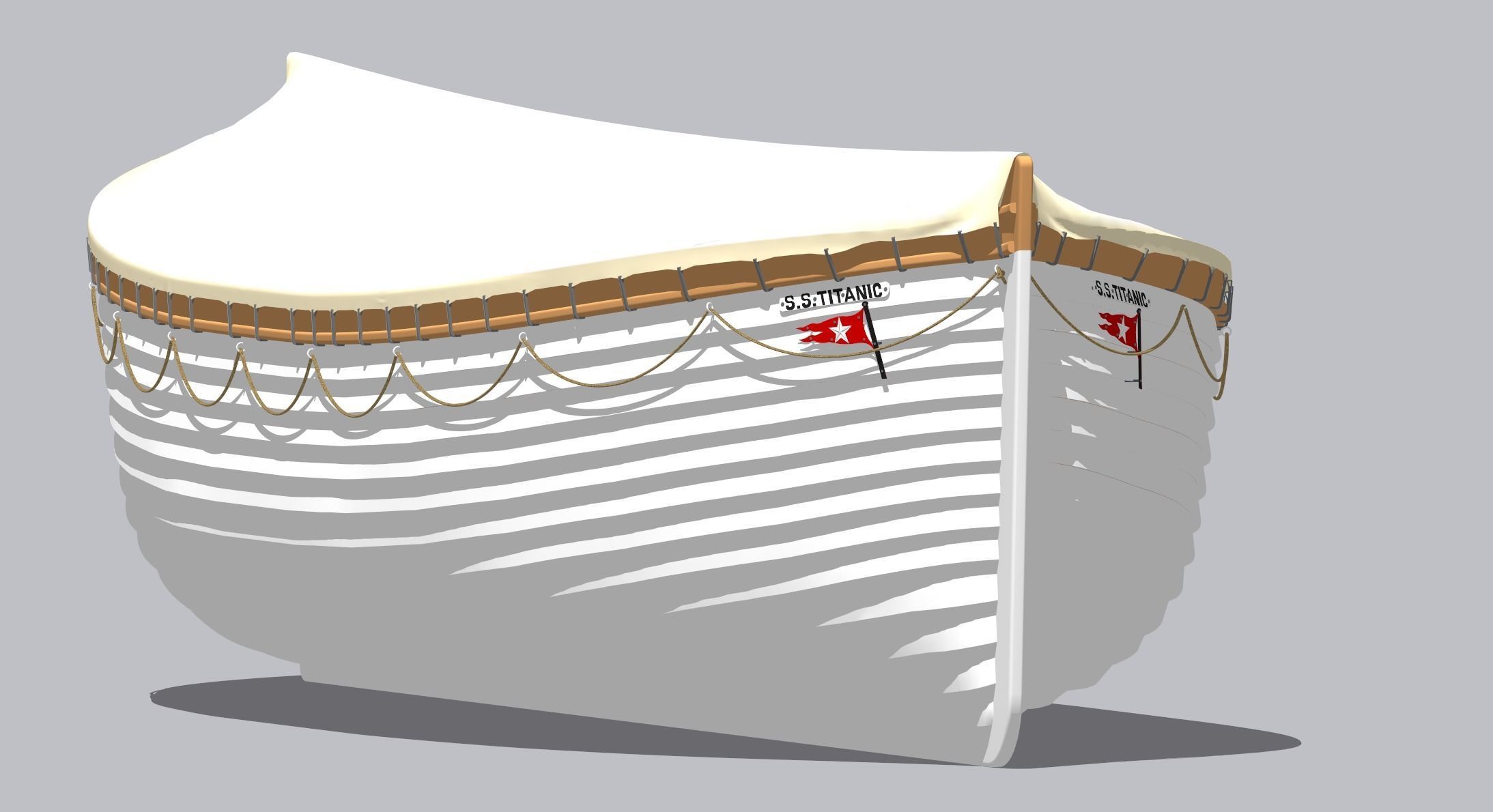 RMS Titanic Lifeboat 3D model_19