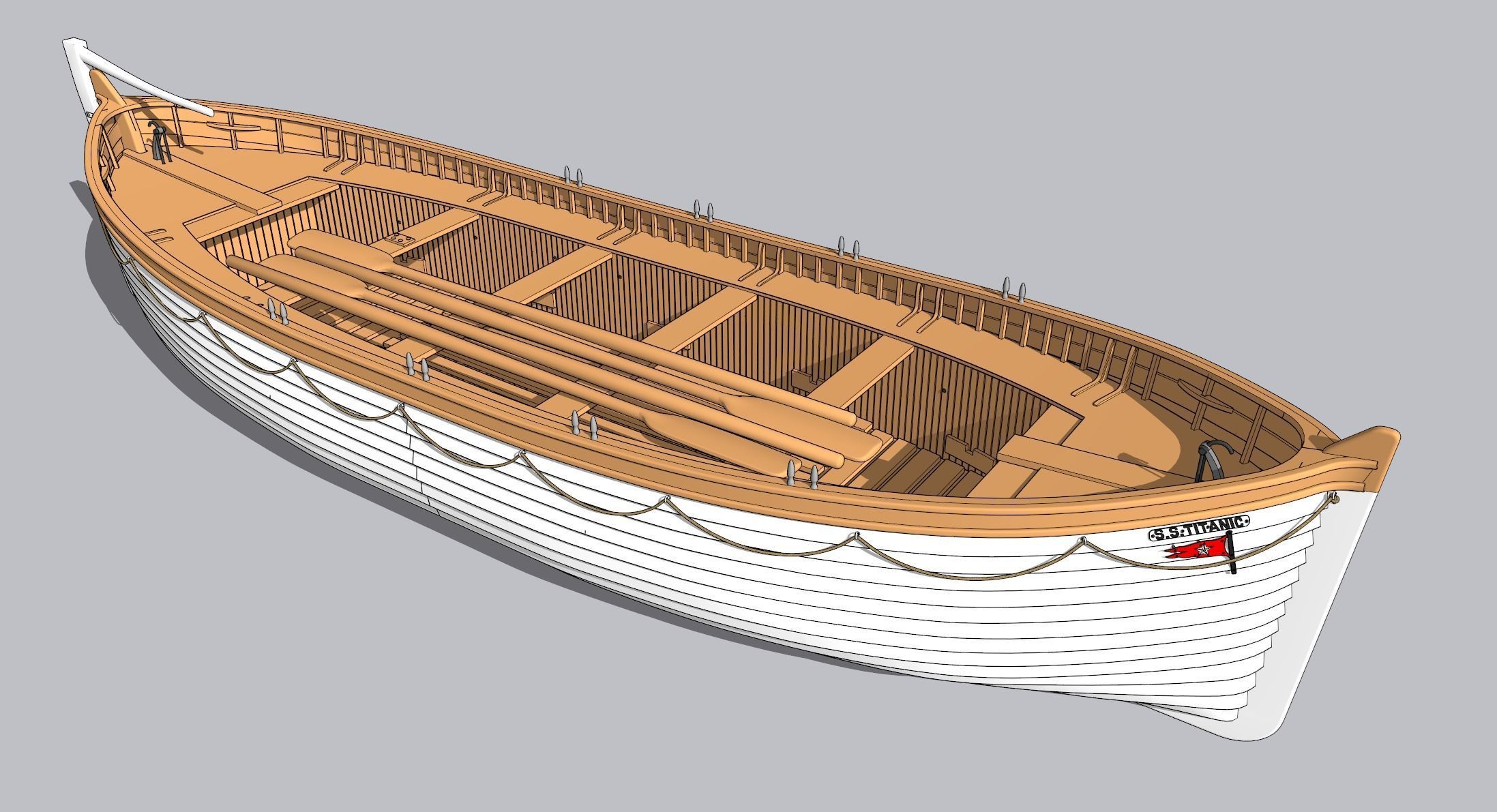 RMS Titanic Lifeboat 3D model_15
