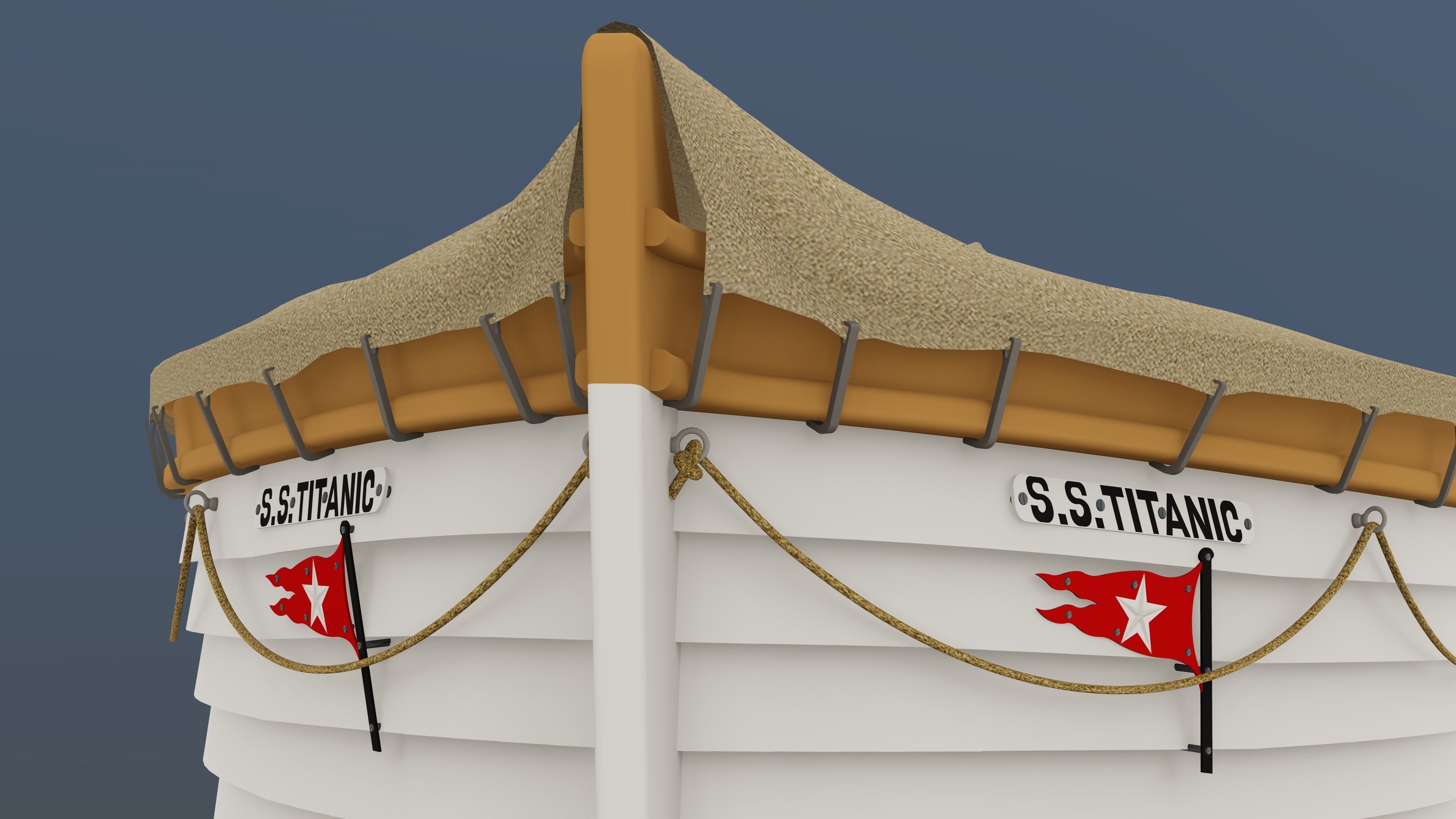 RMS Titanic Lifeboat 3D model_10