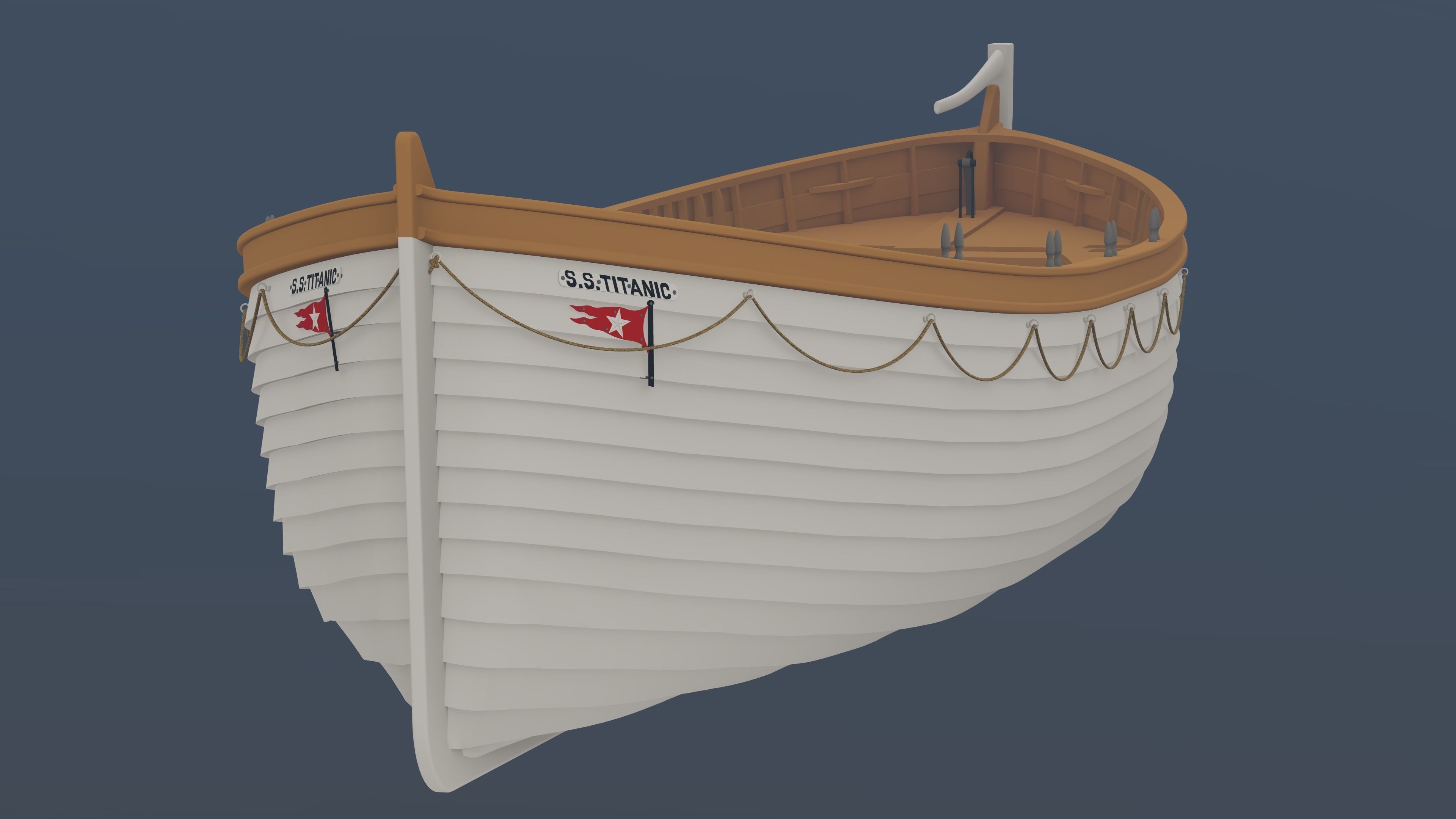 RMS Titanic Lifeboat 3D model_2