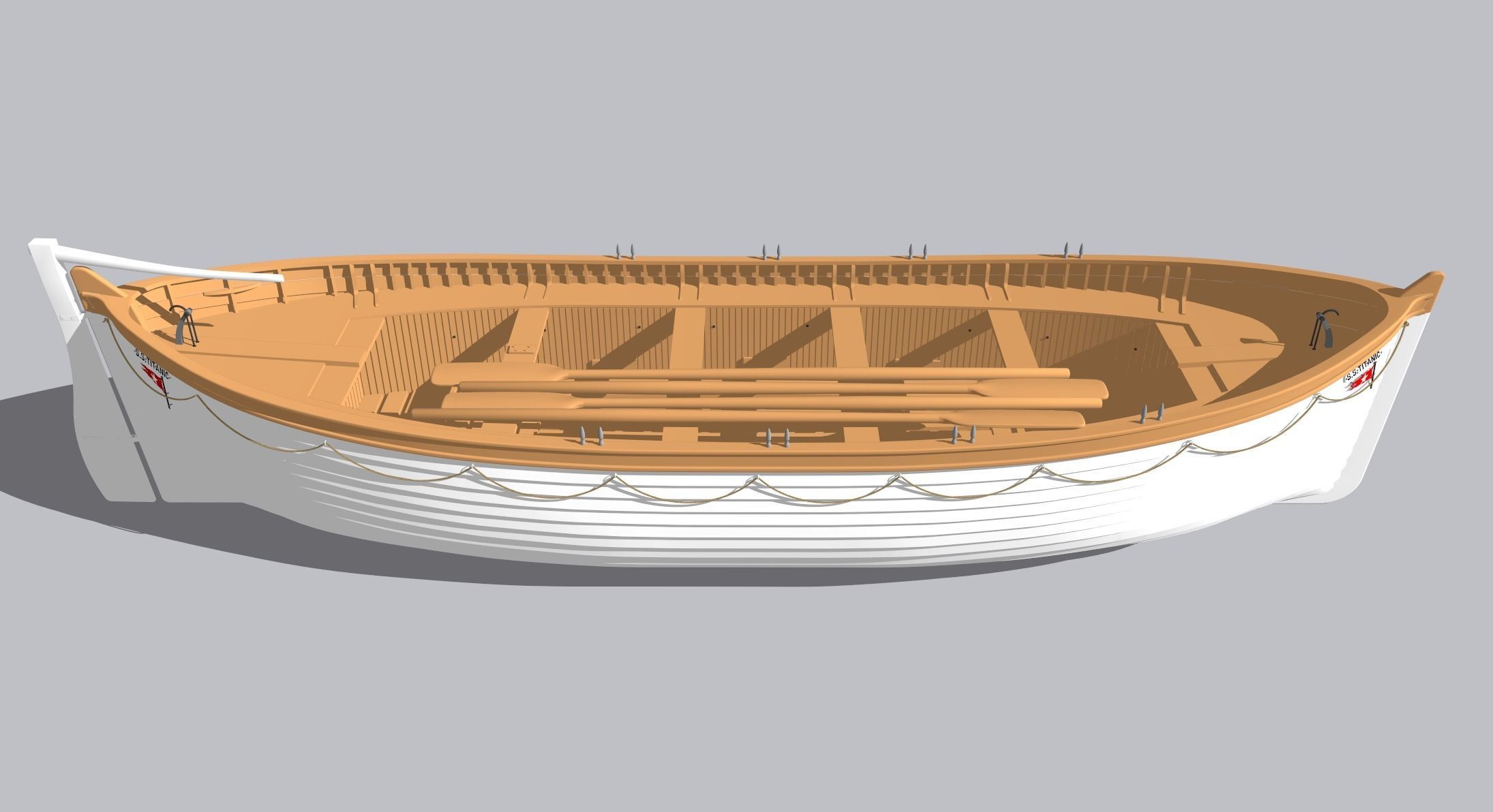 RMS Titanic Lifeboat 3D model_16