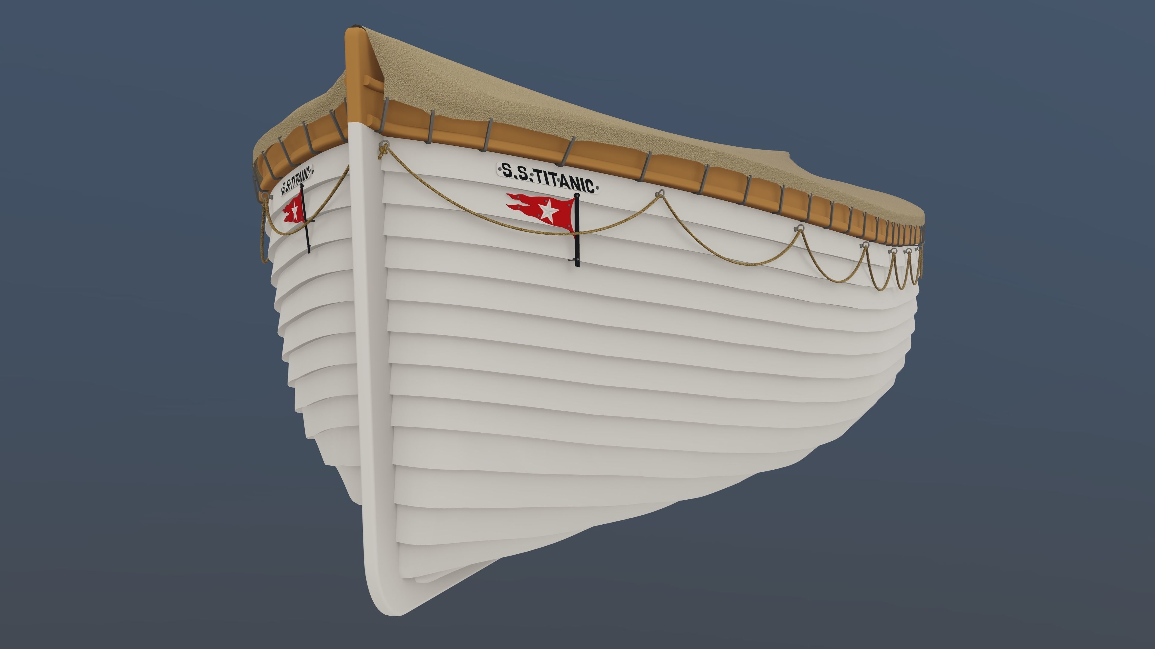 RMS Titanic Lifeboat 3D model_12