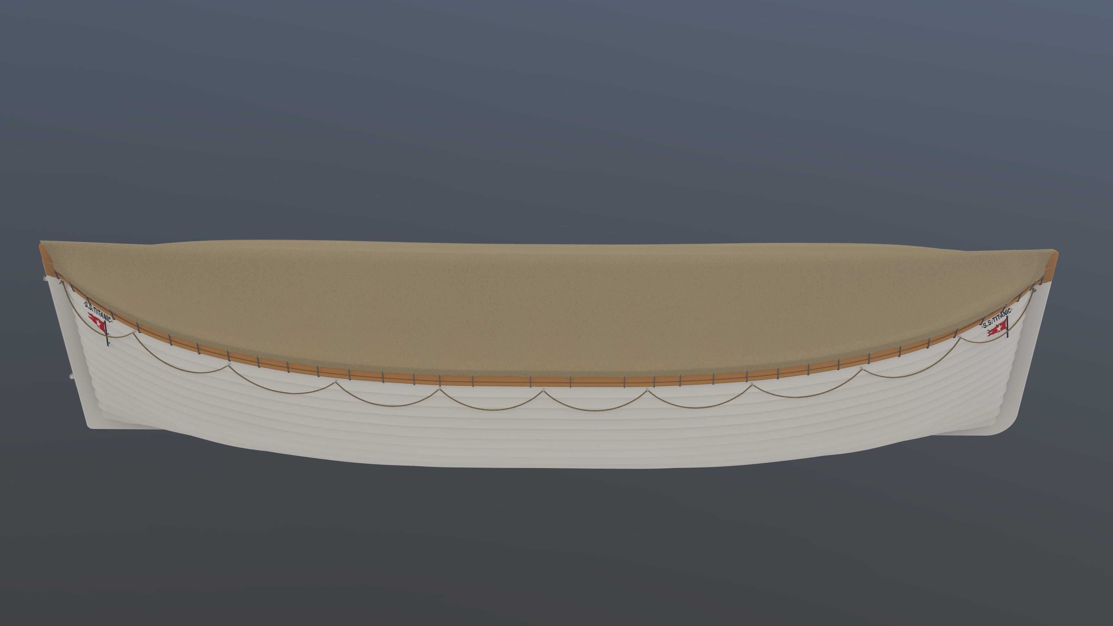 RMS Titanic Lifeboat 3D model_8